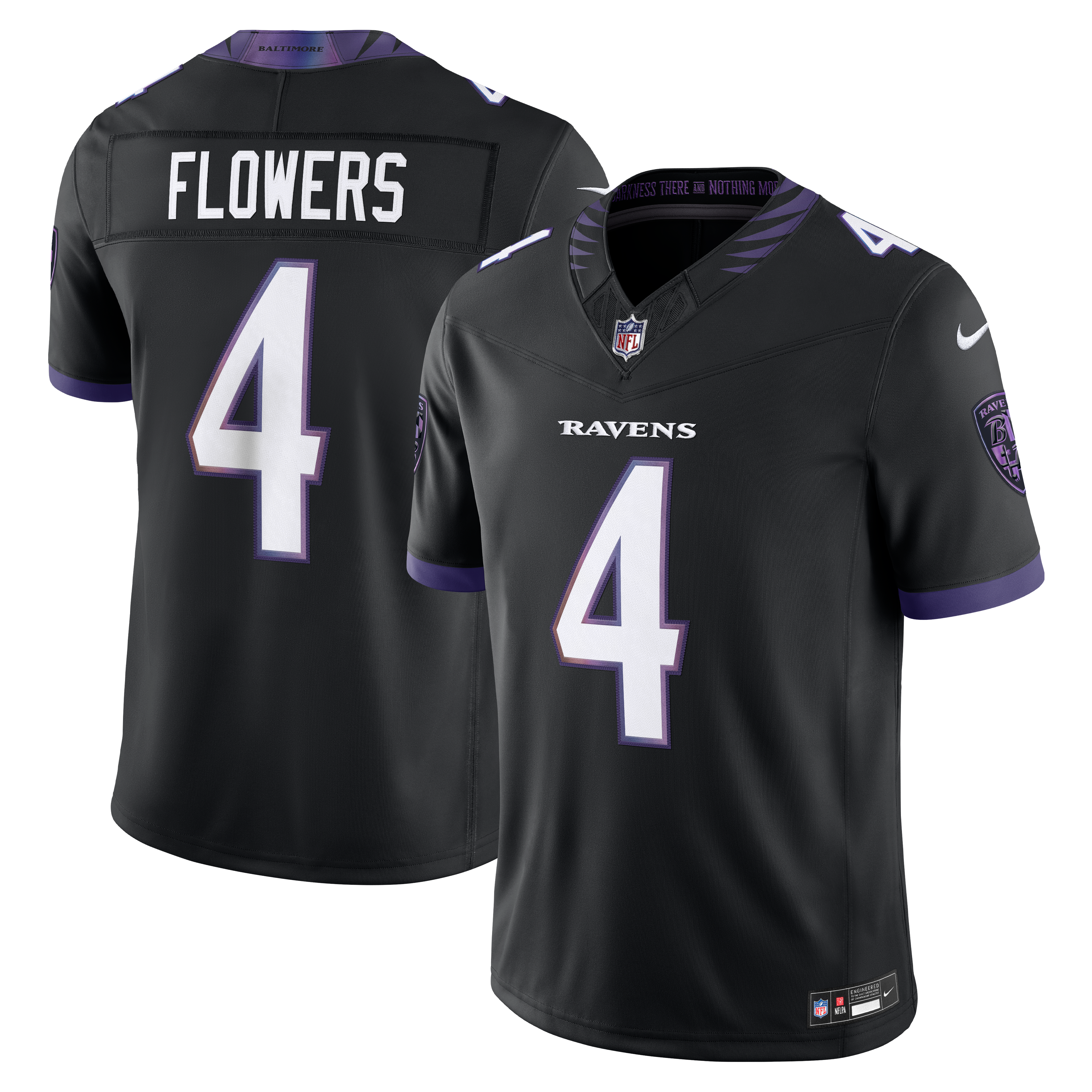Men's Nike Zay Flowers White Baltimore Ravens Vapor F.U.S.E. Stitched Limited Jersey