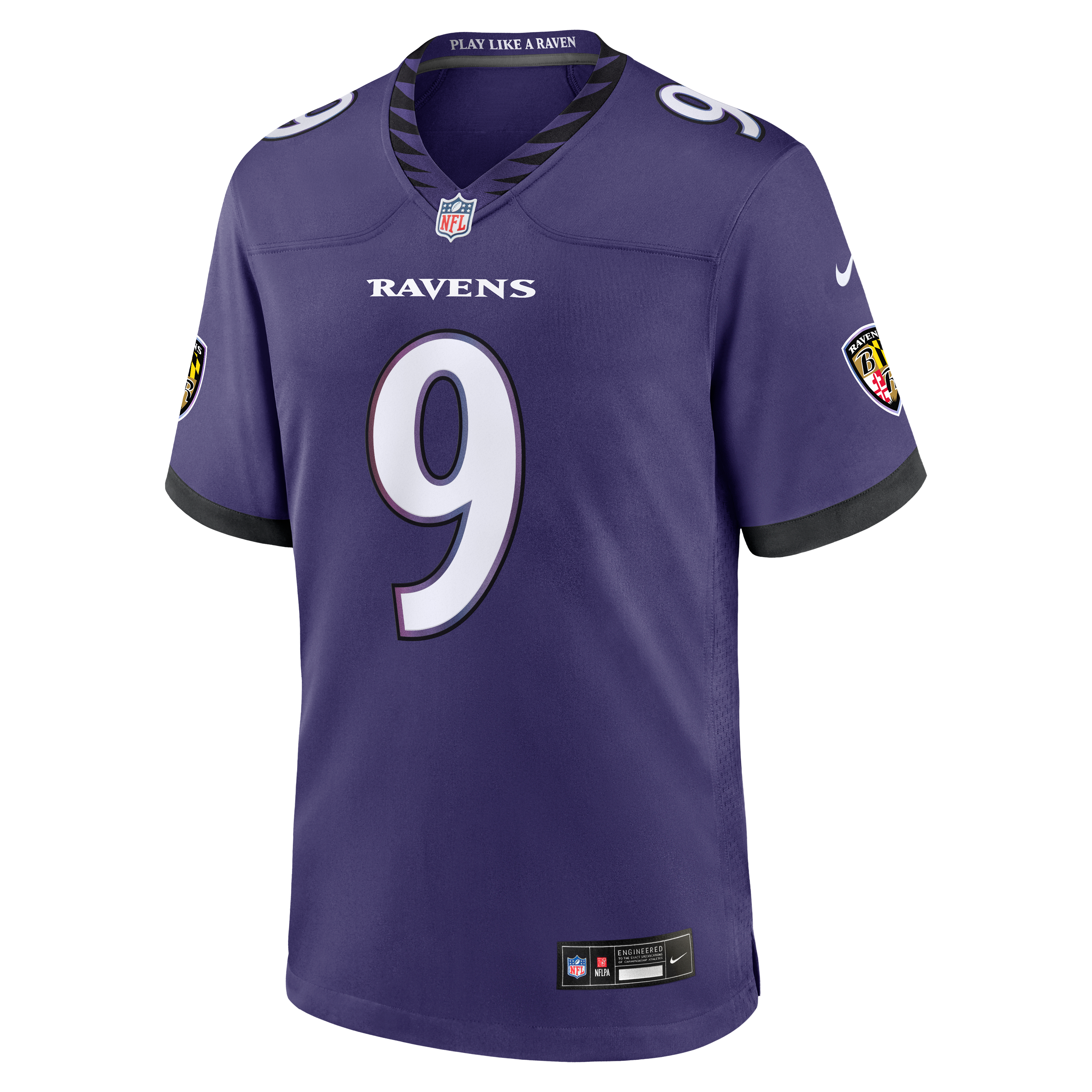 Men's Nike Zion Young Purple Baltimore Ravens Team Game Jersey
