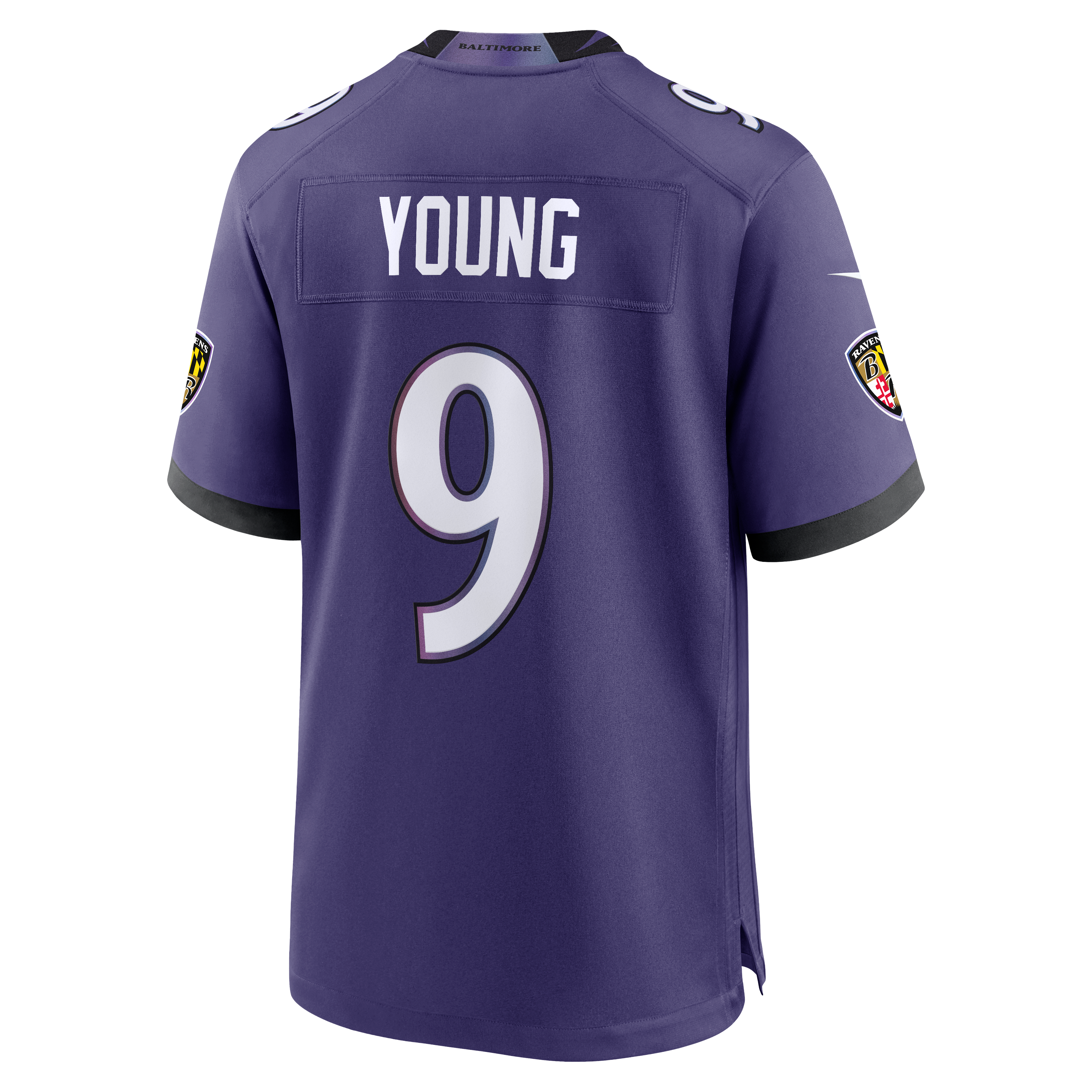 Men's Nike Zion Young Purple Baltimore Ravens Team Game Jersey