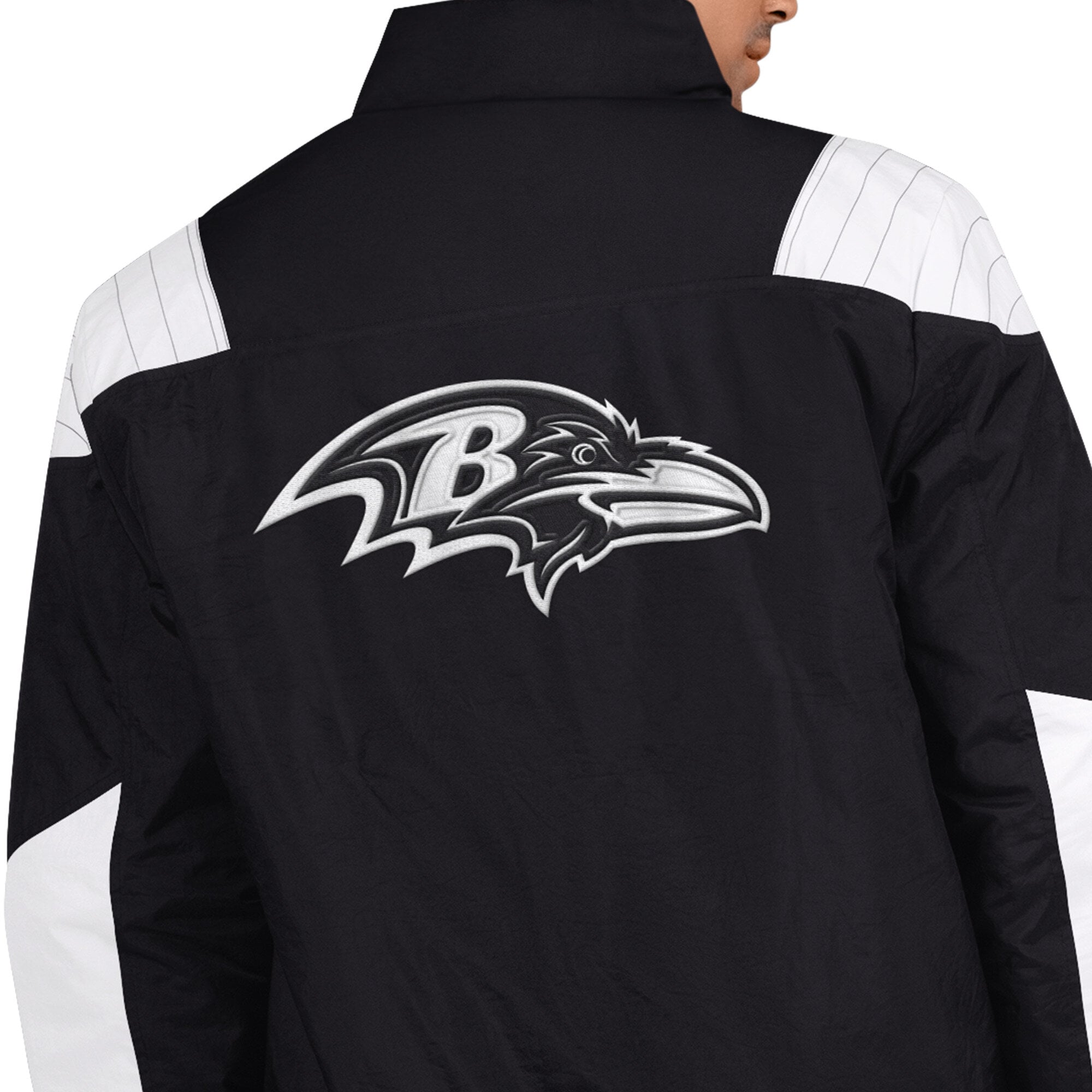 Veste Starter noire Baltimore Ravens Gridiron pour homme, demi-zip