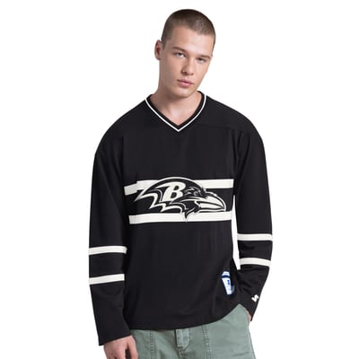 Baltimore Ravens Starter Lineup Long Sleeve T-Shirt - Black/White