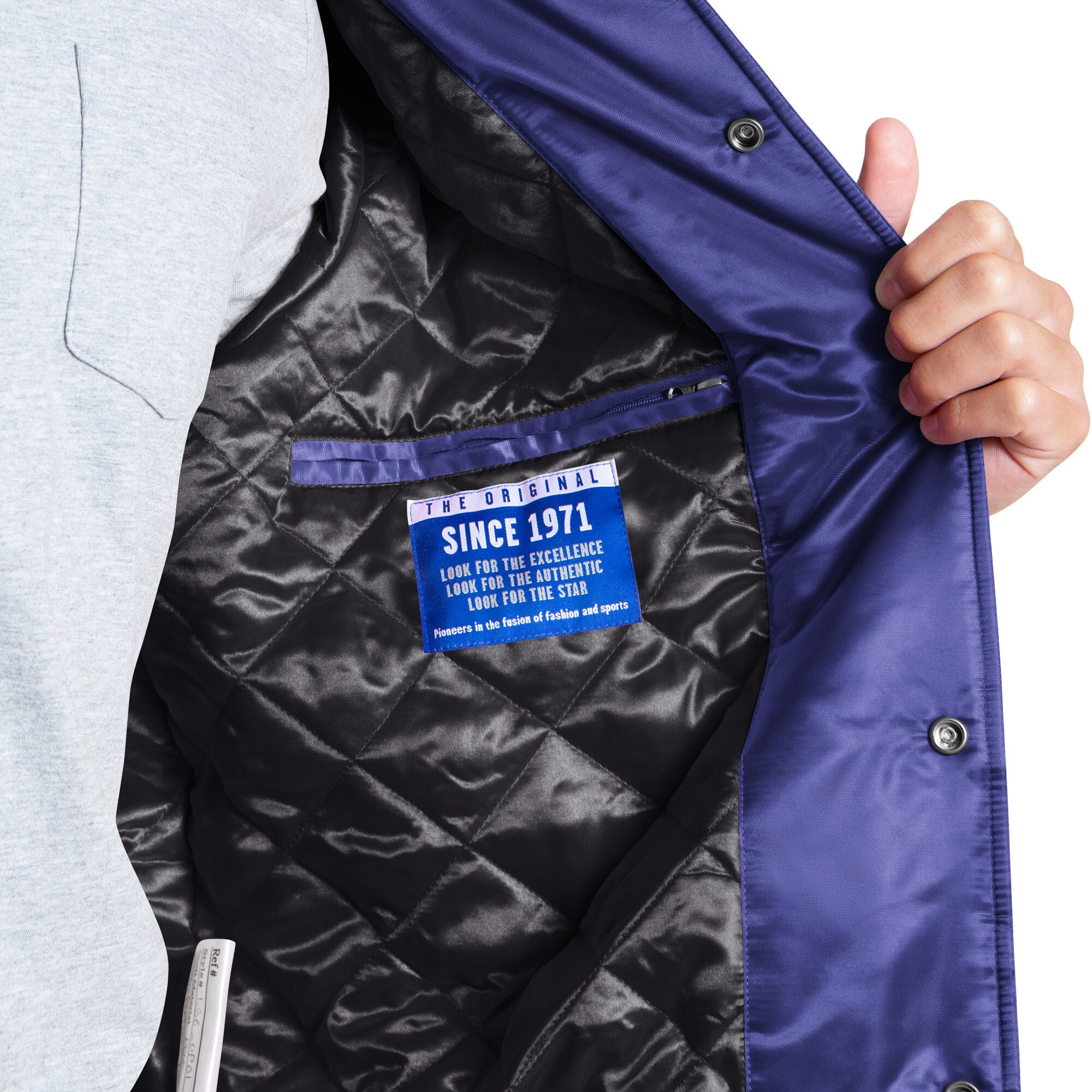 Veste universitaire Starter violette pour homme, modèle Courtside des Ravens de Baltimore.