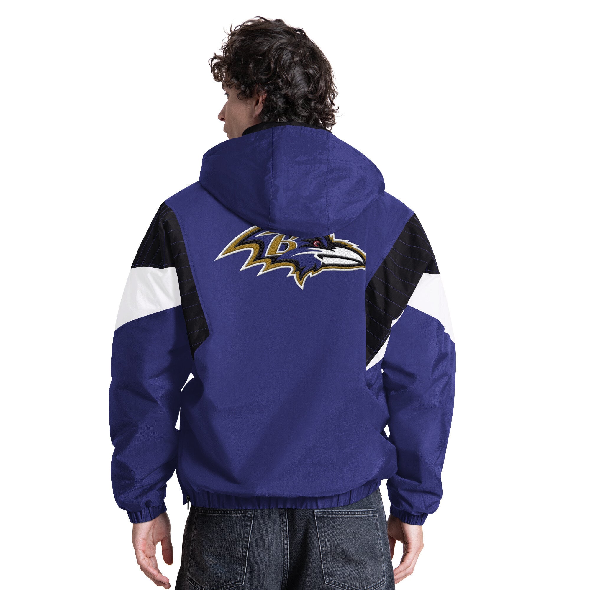 Veste à capuche demi-zip Starter violette Baltimore Ravens pour homme