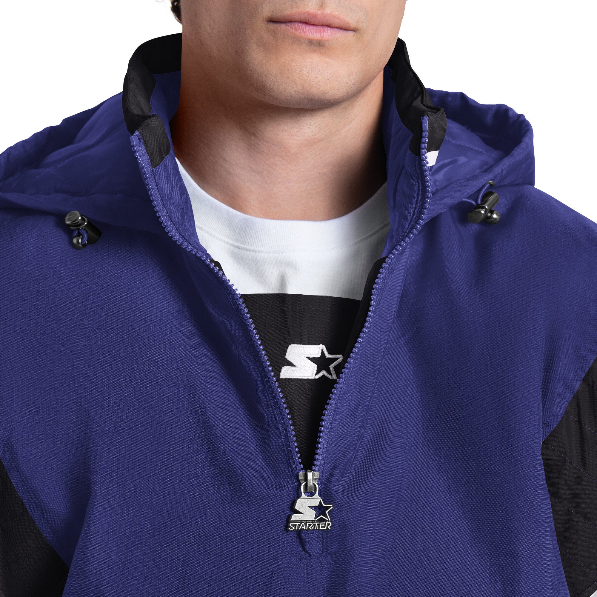 Veste à capuche demi-zip Starter violette Baltimore Ravens pour homme