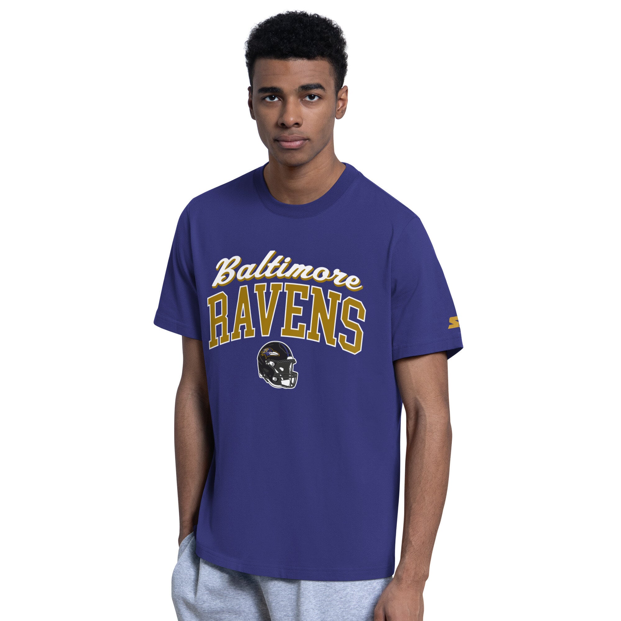 Ensemble t-shirt et sweat à capuche Starter violet avec logo des Ravens de Baltimore pour homme