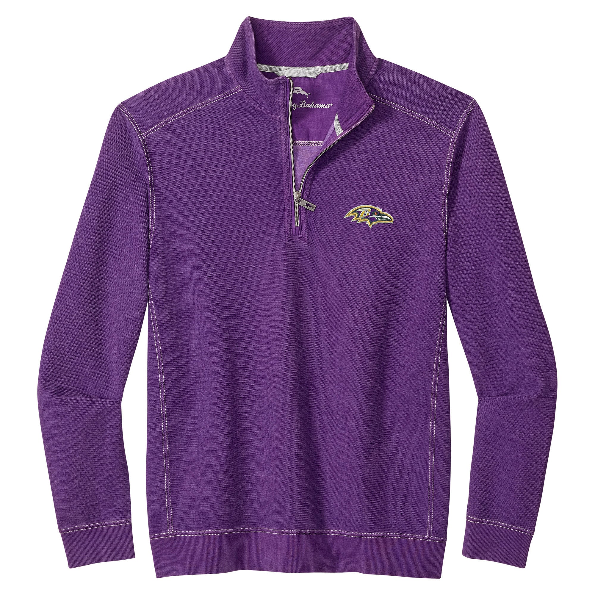 Men's Tommy Bahama Purple Baltimore Ravens Sport Tobago Half-Zip Pullover