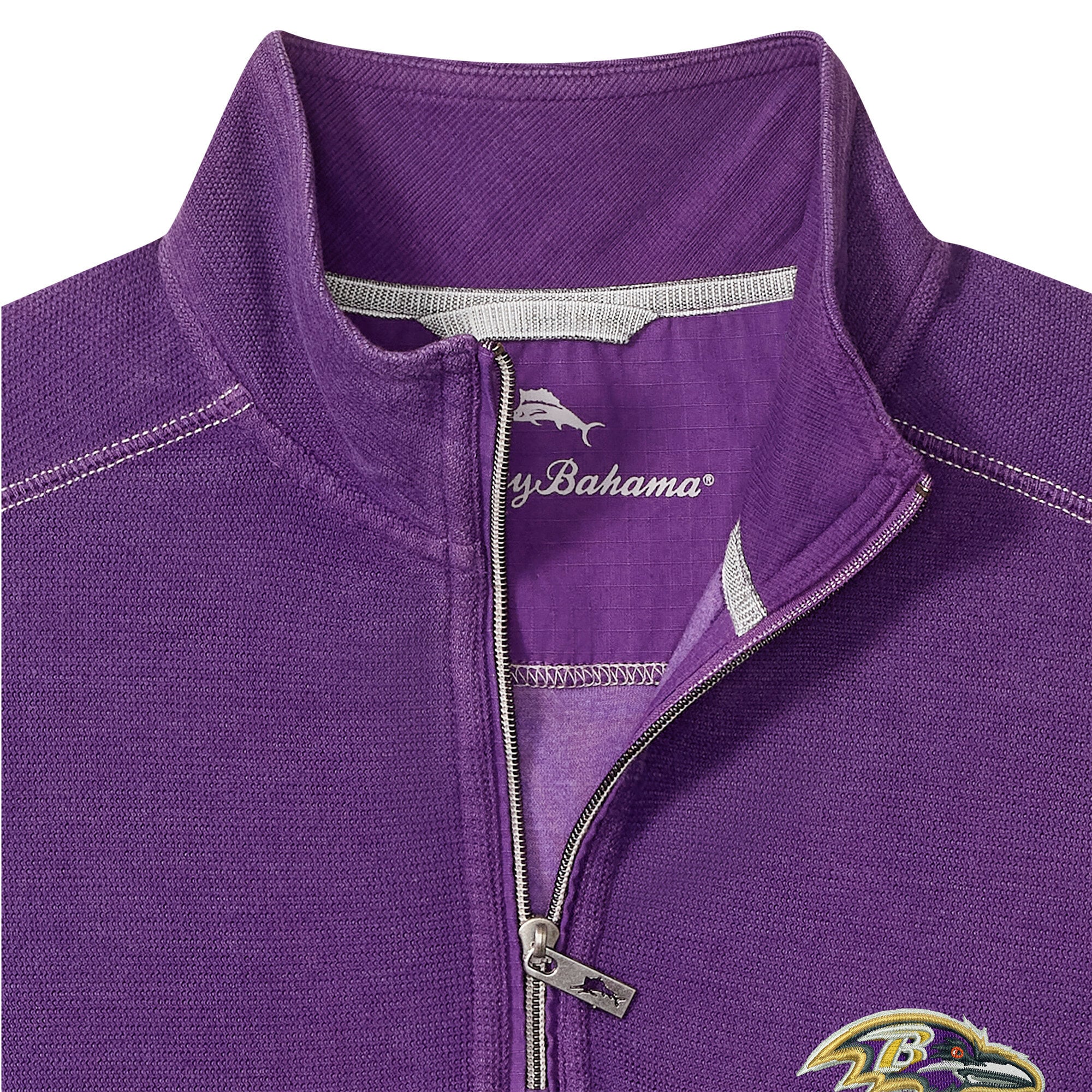 Men's Tommy Bahama Purple Baltimore Ravens Sport Tobago Half-Zip Pullover