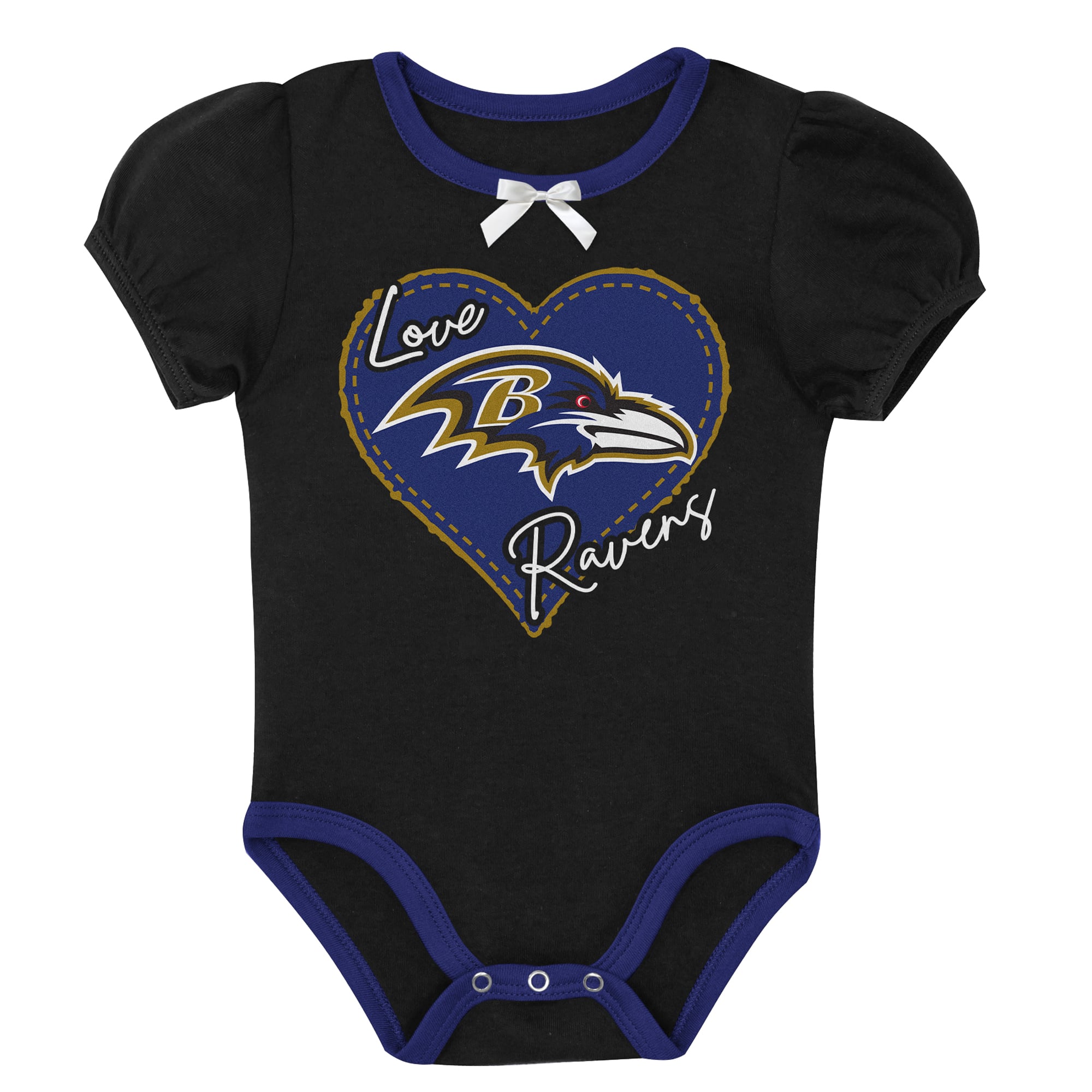 Ensemble body deux pièces Outerstuff violet/noir Baltimore Ravens Star Power pour nouveau-né et nourrisson