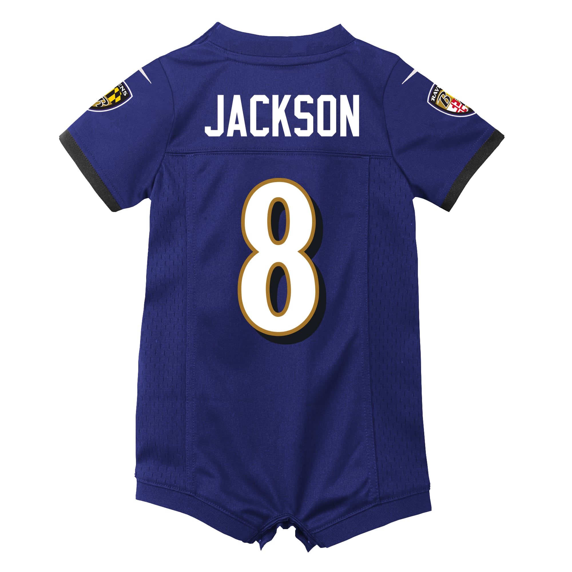 Newborn Nike Lamar Jackson Purple Baltimore Ravens Romper Game Jersey