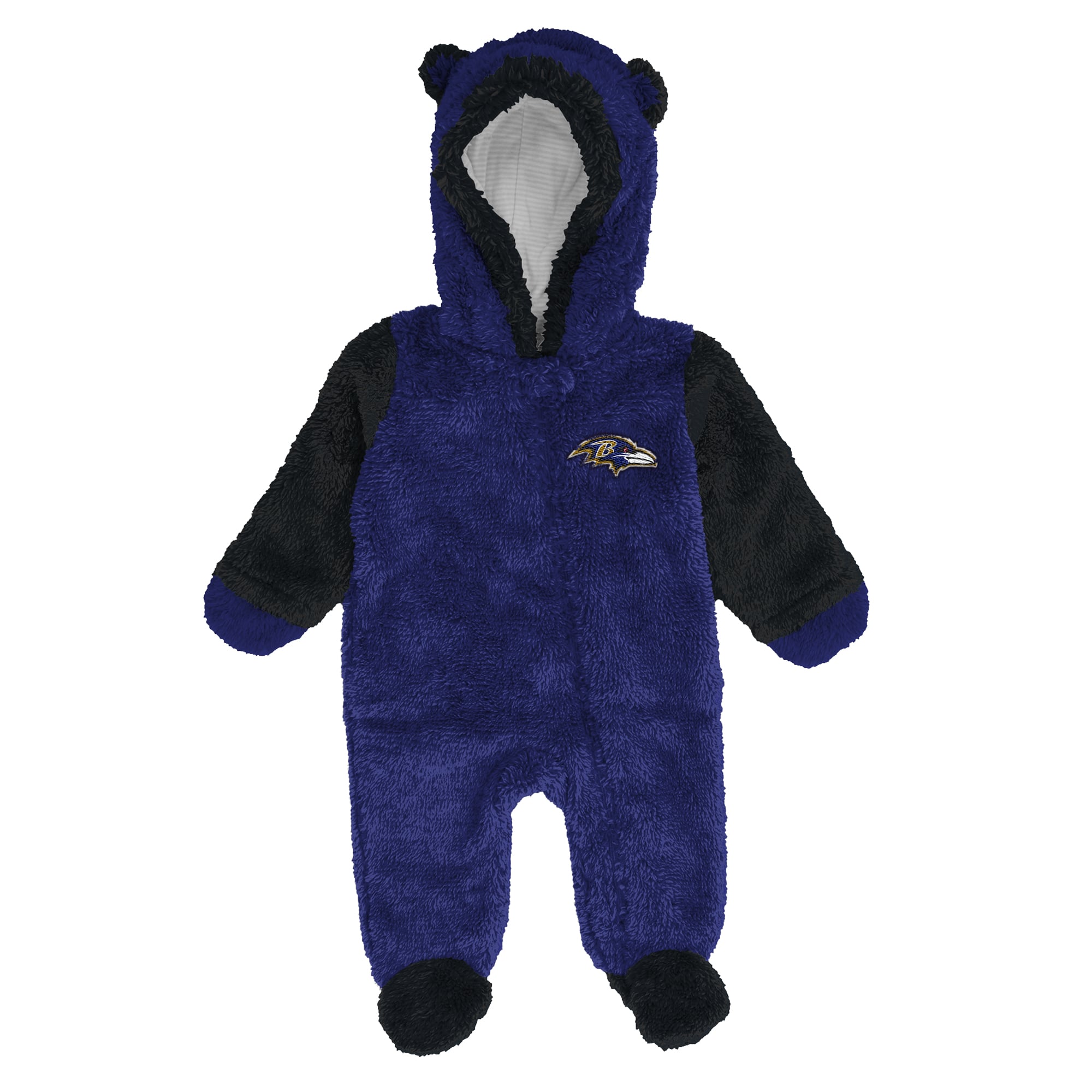 Grenouillère en polaire Outerstuff violette Baltimore Ravens pour nouveau-né, fermeture éclair intégrale