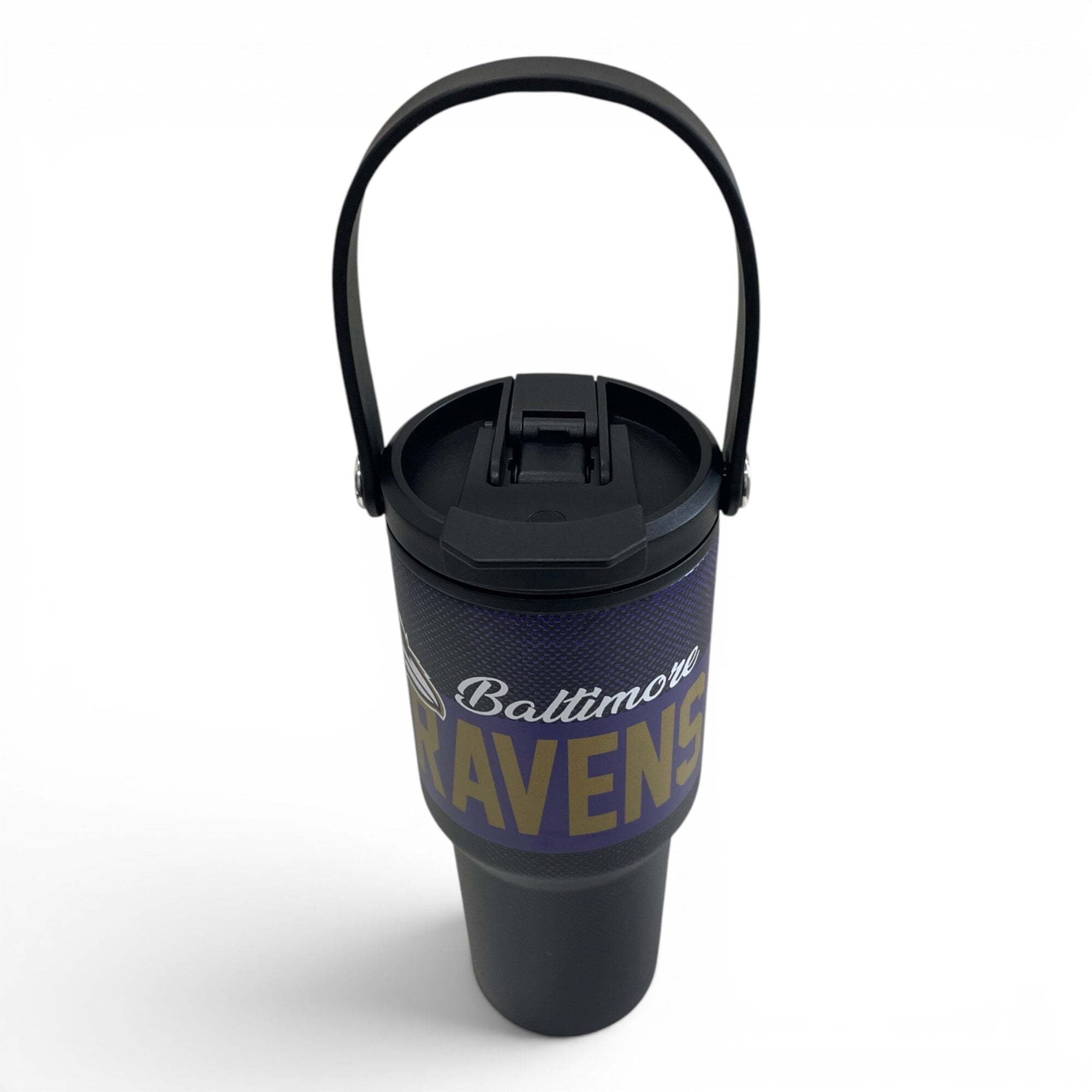 Pegasus Baltimore Ravens 24oz. Speckled Gradient Stainless Steel Dual Top Water Bottle