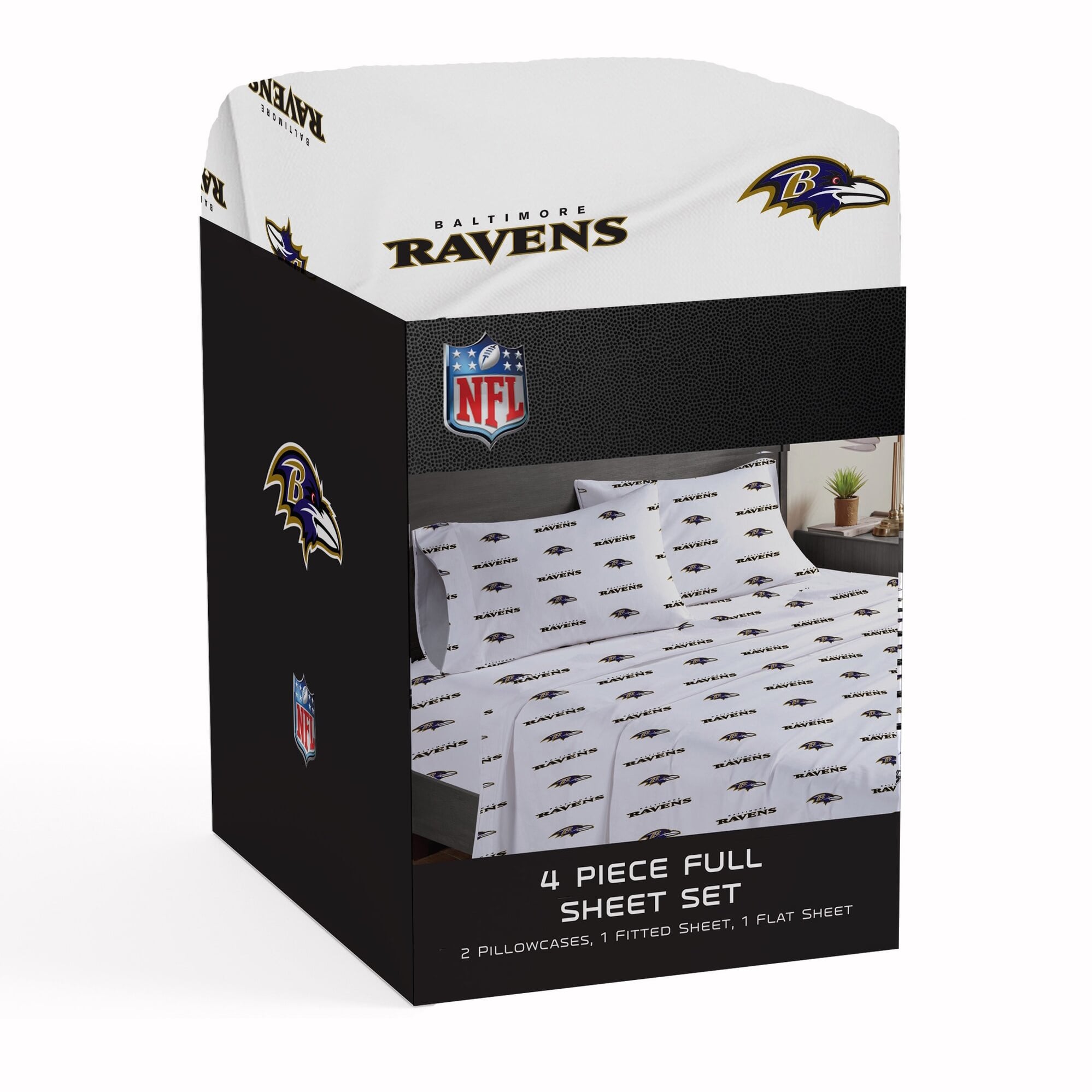 Pegasus Baltimore Ravens Four-Piece Full Sheet Set
