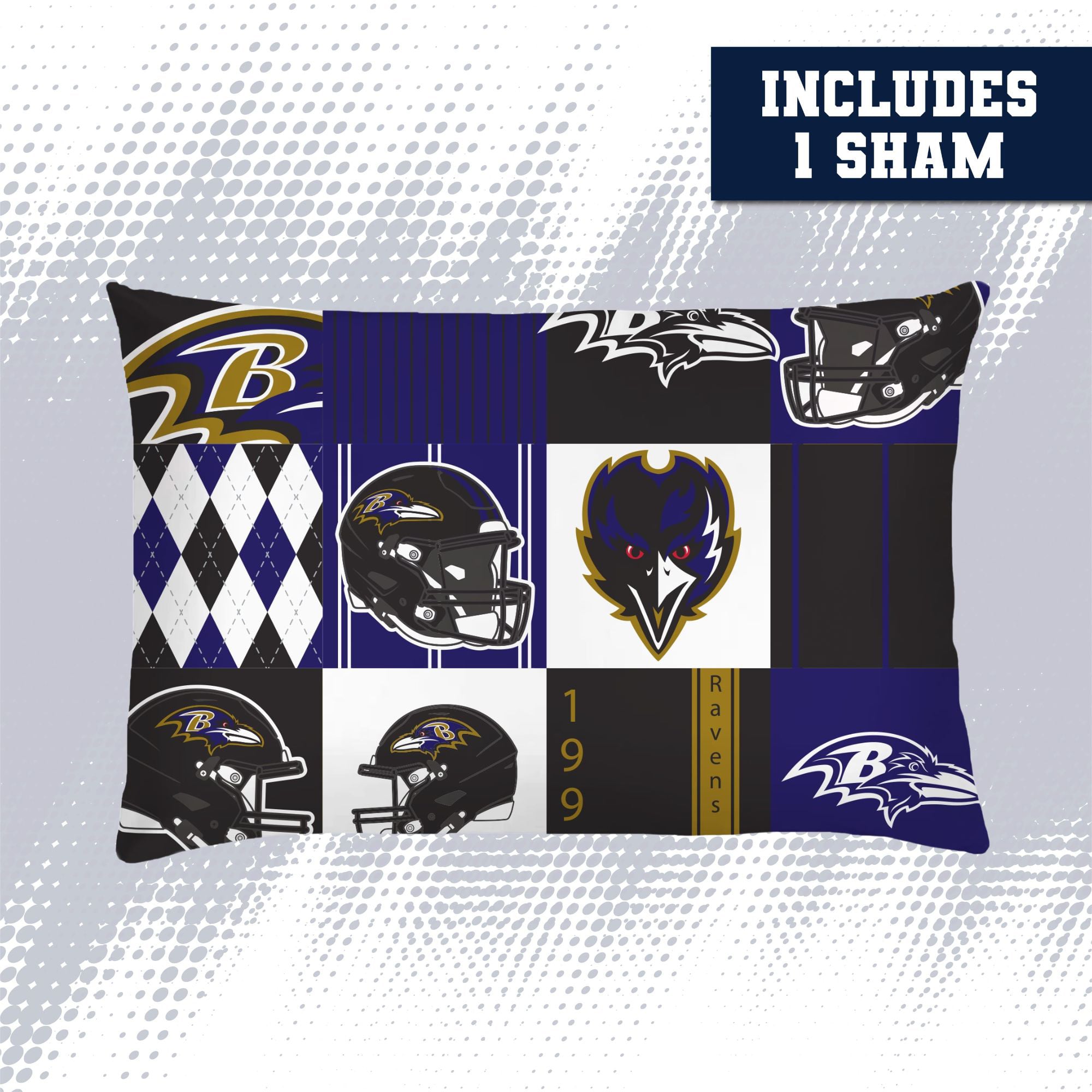 Pegasus Baltimore Ravens Patchwork Plaid Two-Piece Twin/Twin XL Bed in a Bag Set