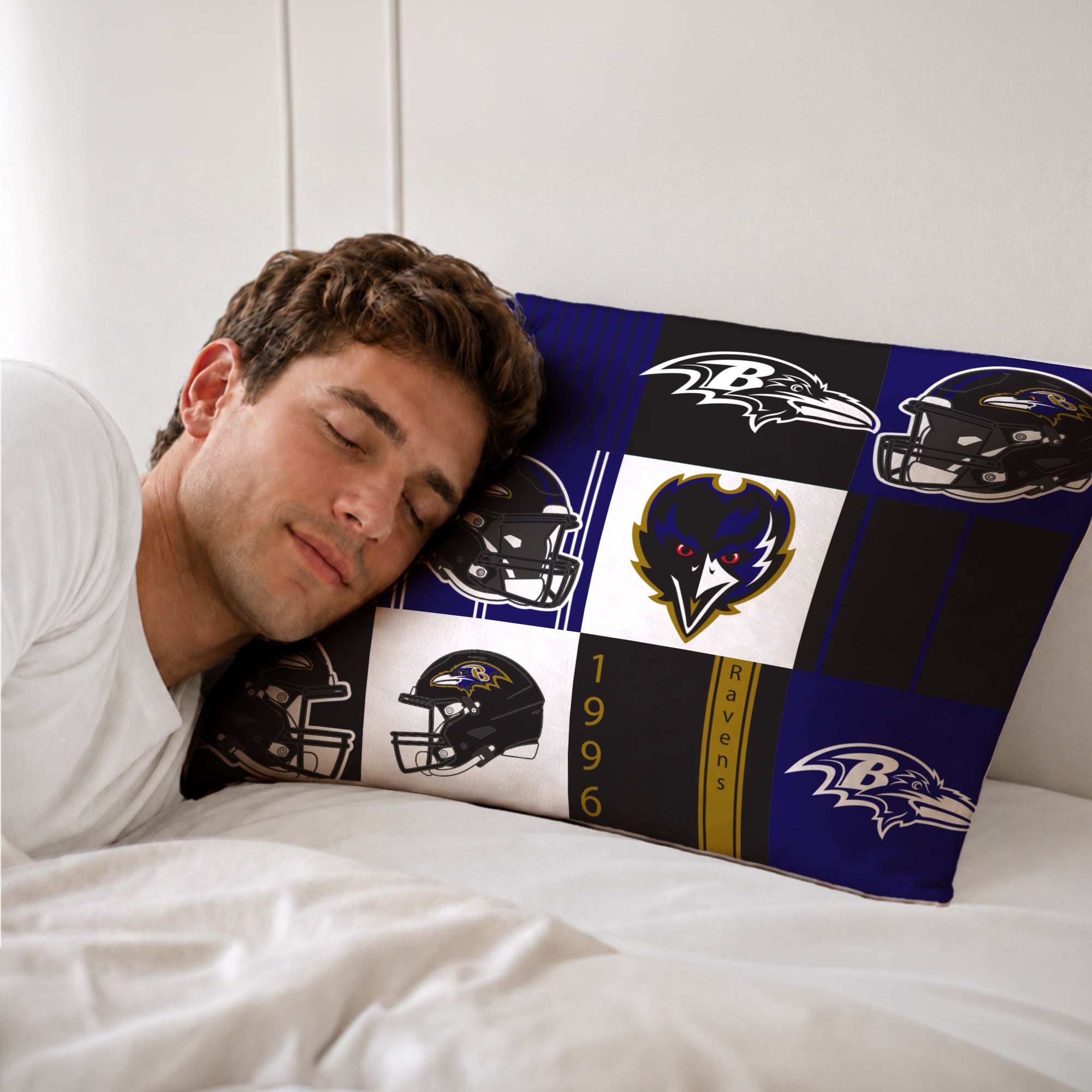 Pegasus Baltimore Ravens Patchwork Plaid Two-Piece Twin/Twin XL Bed in a Bag Set