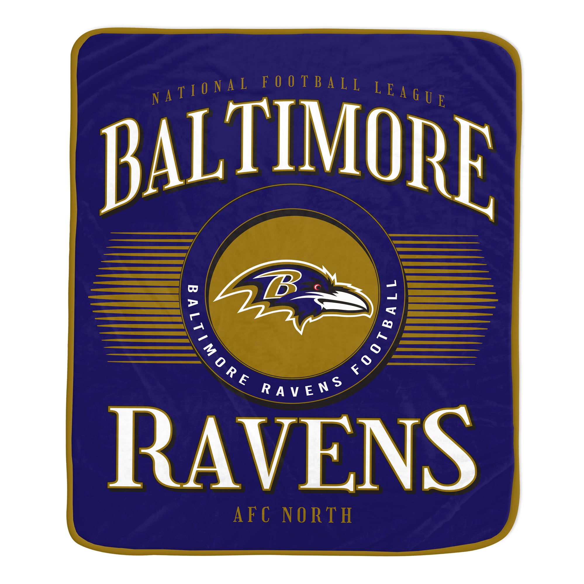 Couverture Pegasus Baltimore Ravens Spotlight Arch 60" x 70" ultra douce