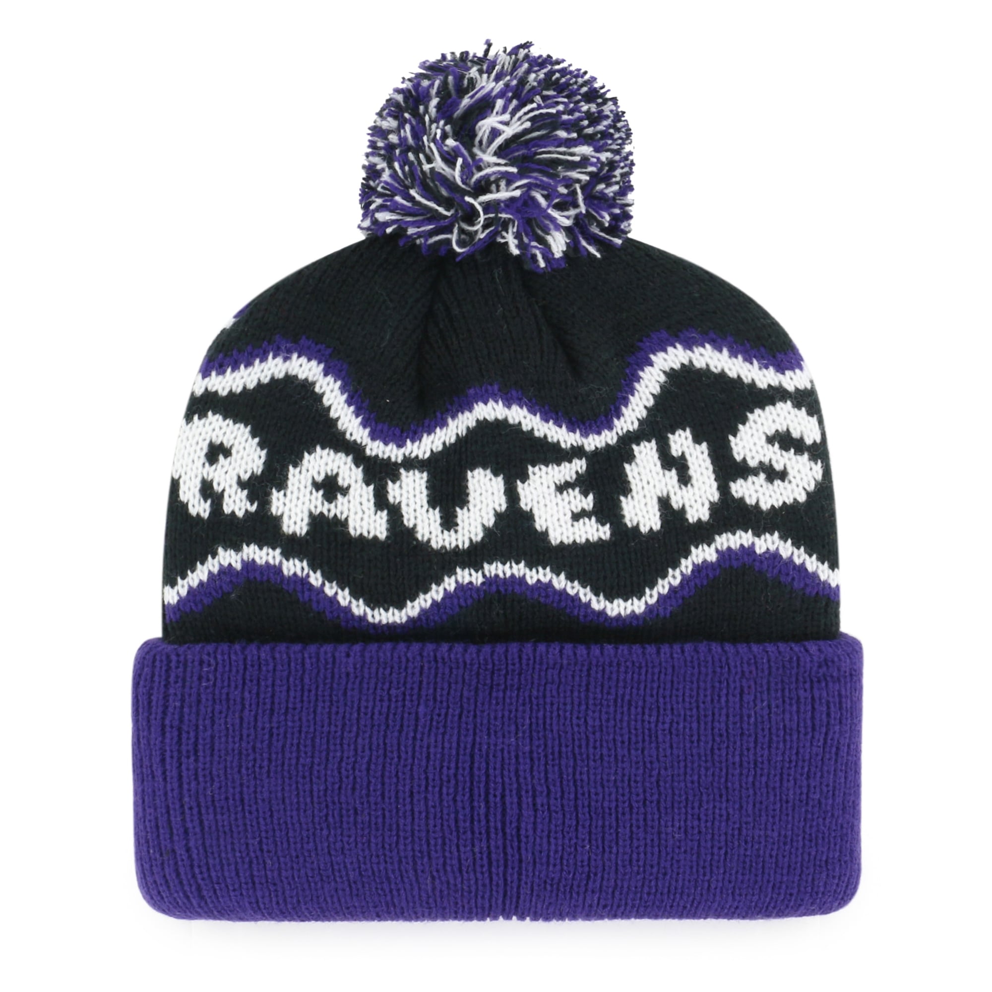 Bonnet tricoté à revers noir Baltimore Ravens '47 pour enfants d'âge préscolaire