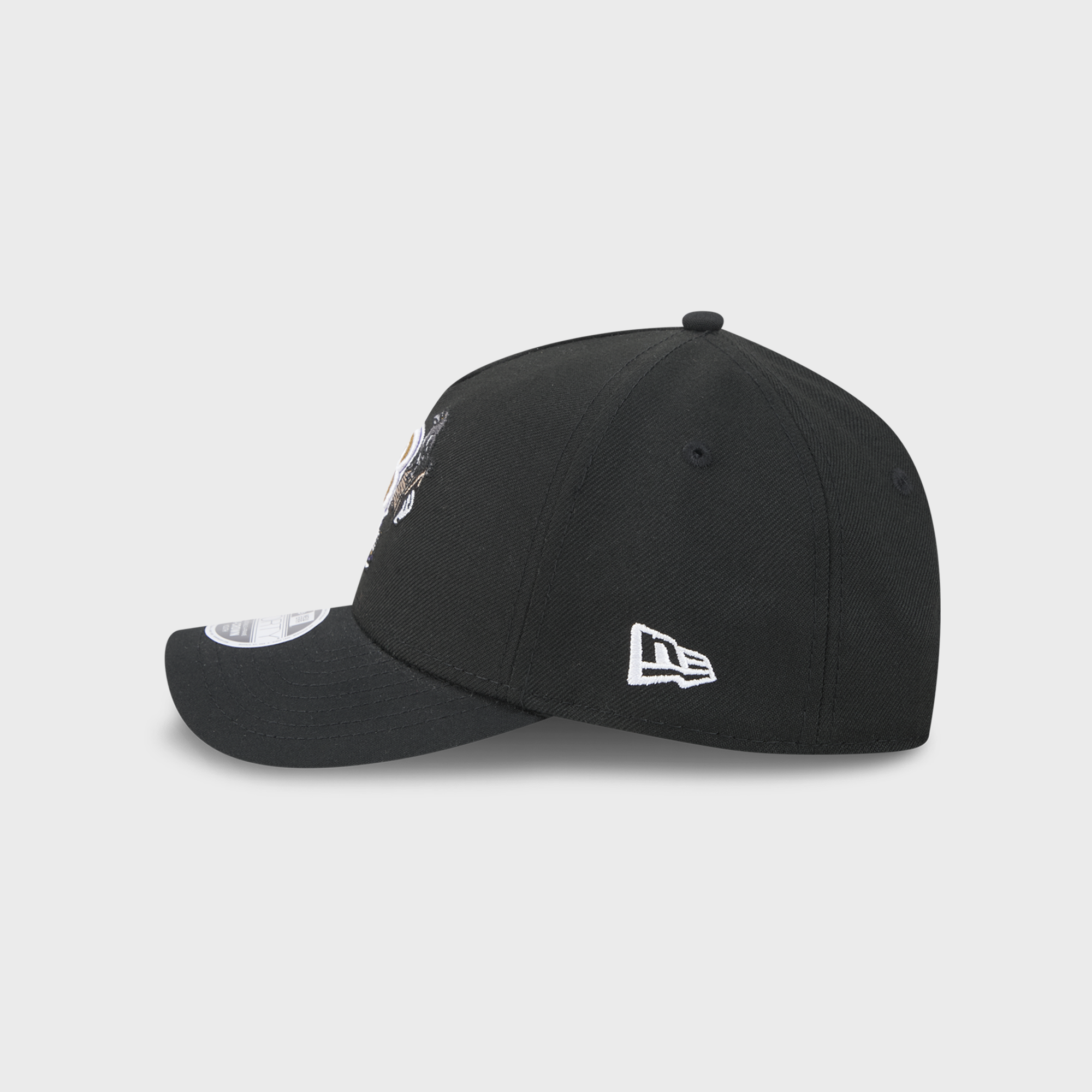 Casquette ajustable New Era 9FORTY M-Crown A-Frame à motif Baltimore Ravens, noire, pour enfants d'âge préscolaire