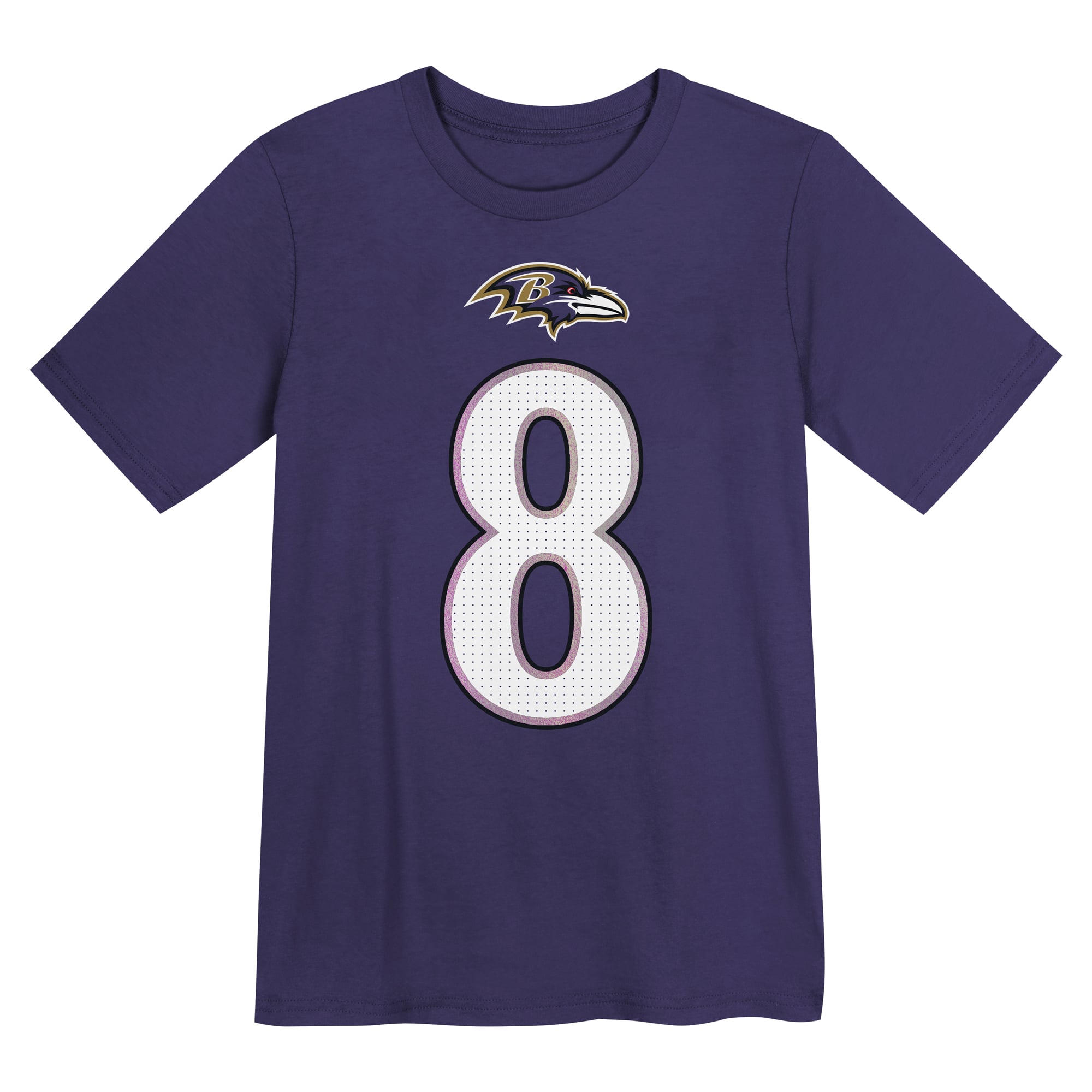 Preschool Nike Lamar Jackson Purple Baltimore Ravens Name & Number T-Shirt