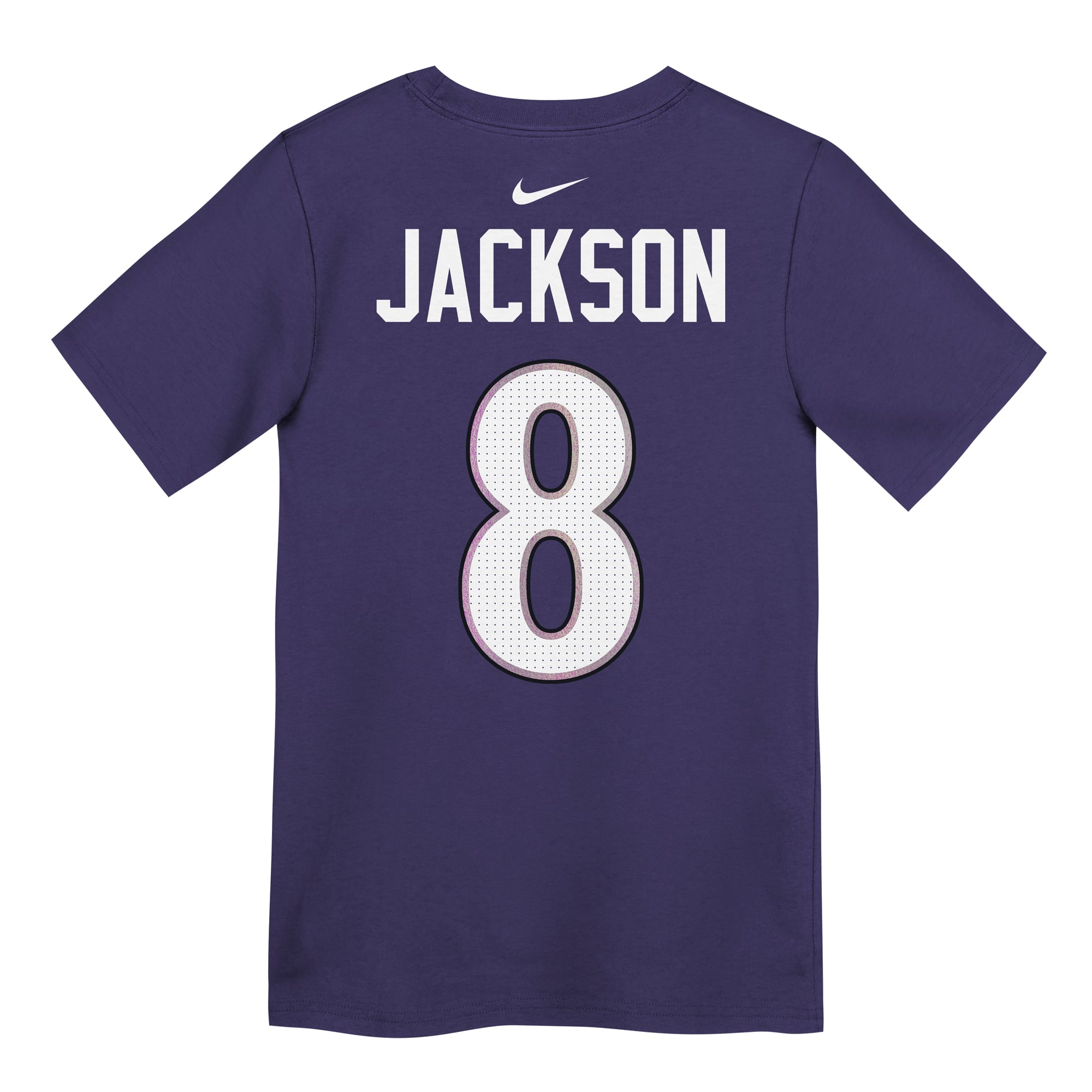 Preschool Nike Lamar Jackson Purple Baltimore Ravens Name & Number T-Shirt