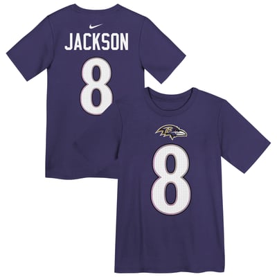 Lamar Jackson Baltimore Ravens Nike Preschool Name & Number T-Shirt - Purple