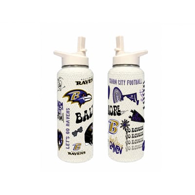 Baltimore Ravens The Memory Company 34oz. Bling Quencher Bottle