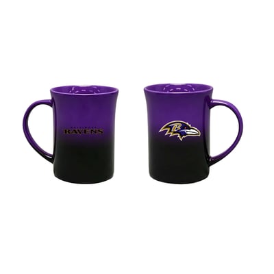 Baltimore Ravens The Memory Company Two-Pack 15oz. Ceramic Ombre Mug Set