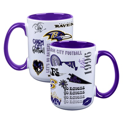 Baltimore Ravens The Memory Company Two-Piece 15oz. Loco Coffee Mug Set