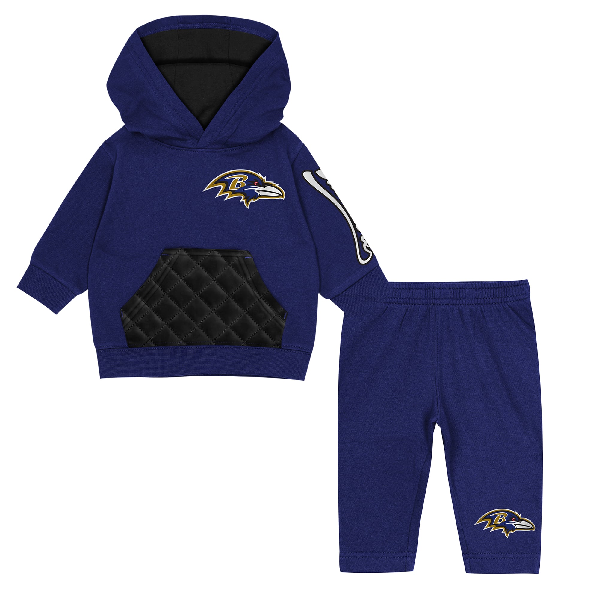 Toddler Outerstuff Purple Baltimore Ravens Drive Stopper Hoodie & Pants Fleece Set