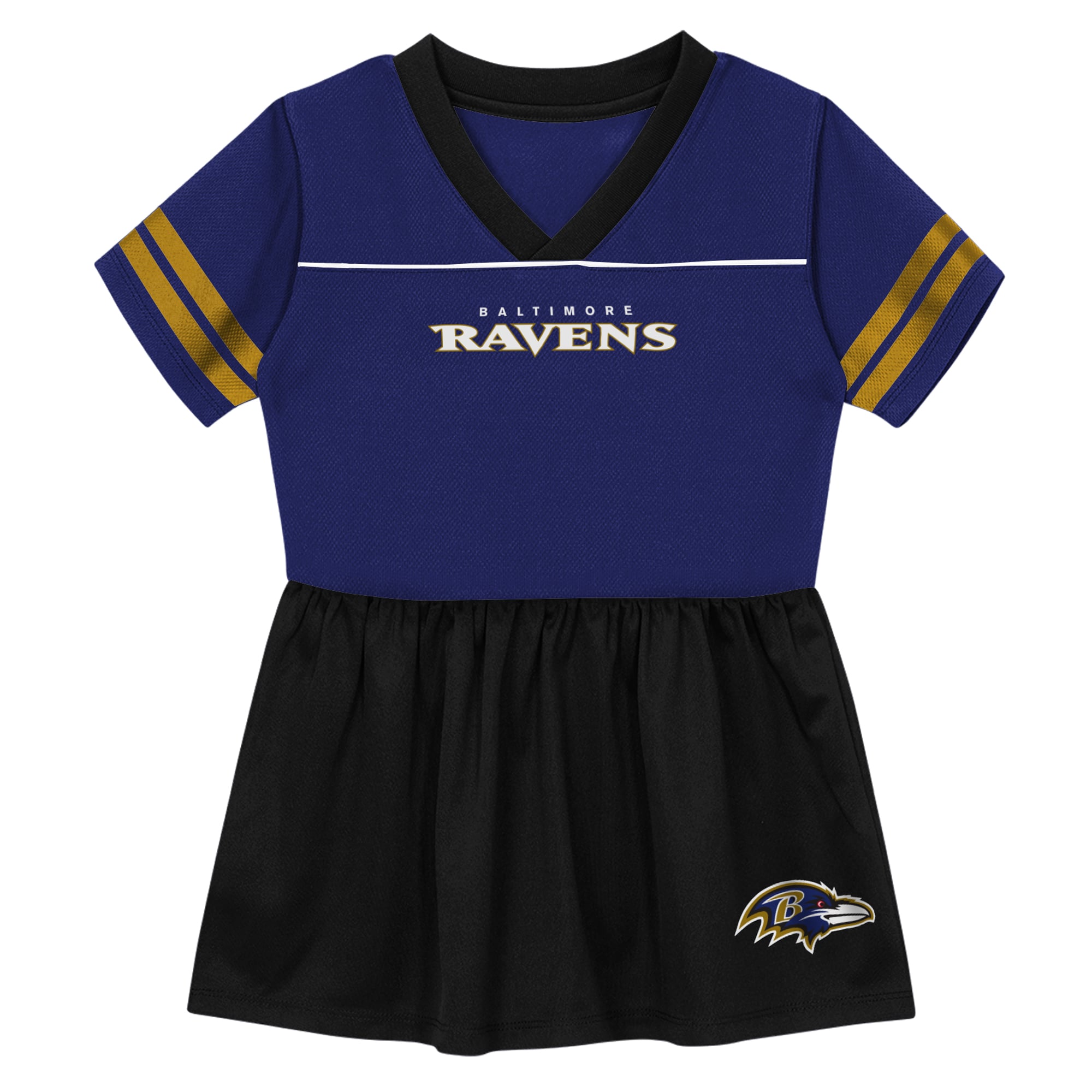Toddler Outerstuff Purple Baltimore Ravens Stadium Lights V-Neck Fashion Football Jersey Dress