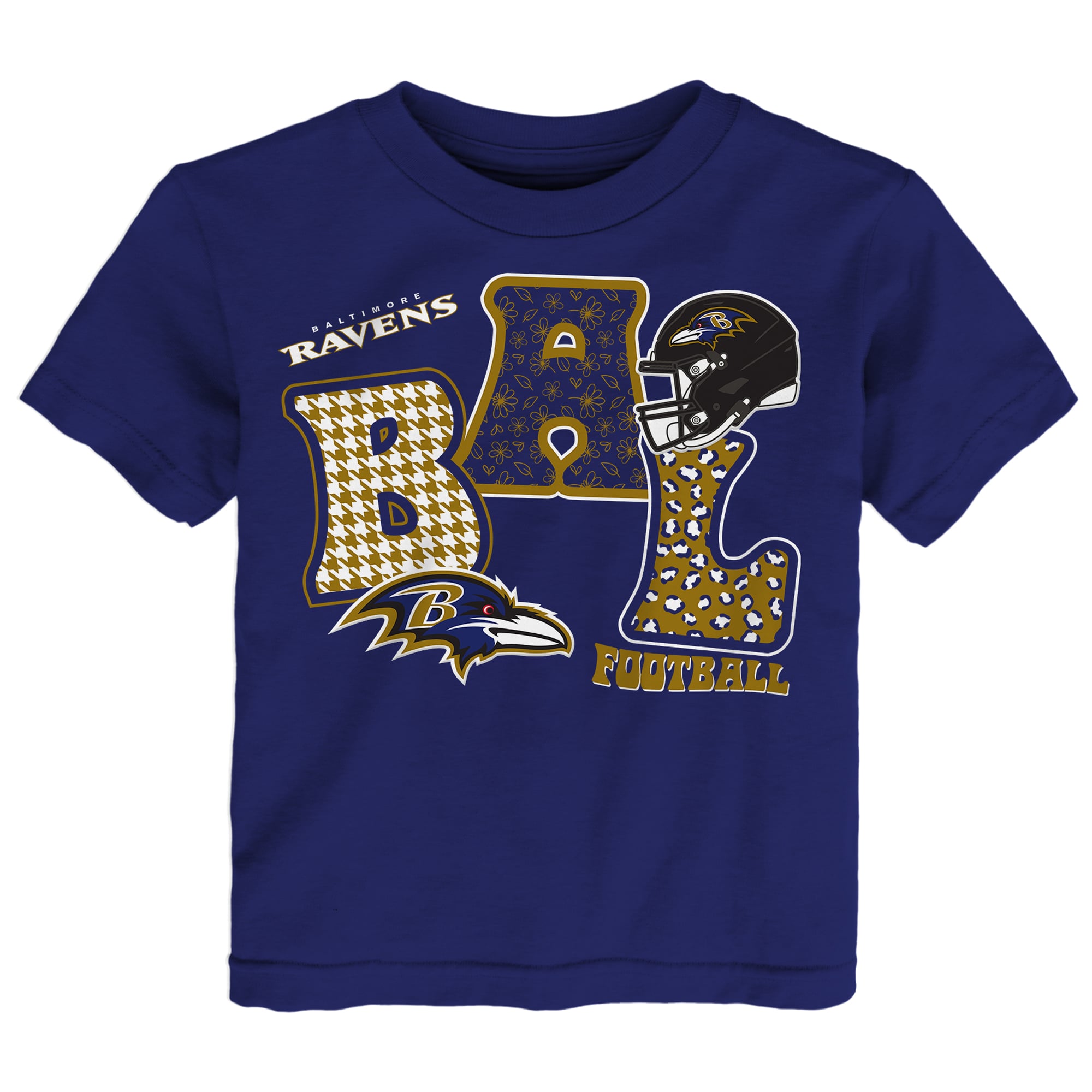 Toddler Outerstuff Purple Baltimore Ravens Team Quilt Boxy T-Shirt
