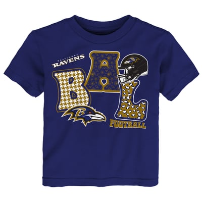 Baltimore Ravens Outerstuff Toddler Team Quilt Boxy T-Shirt - Purple