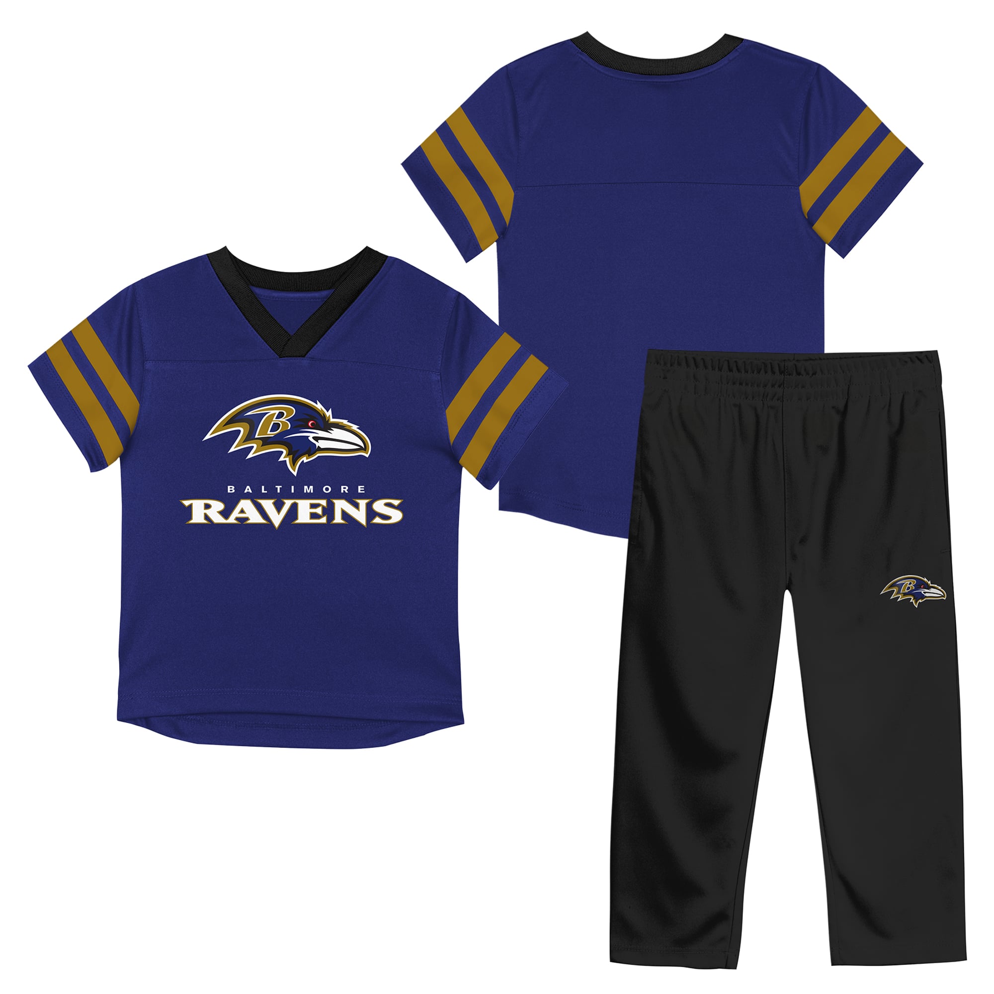 Ensemble maillot et pantalon Red Zone des Ravens de Baltimore pour tout-petit, violet noir, la marque Outerstuff.