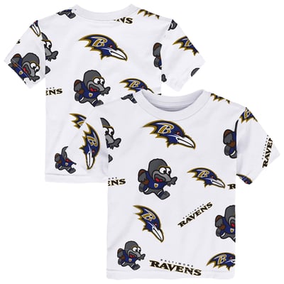 Baltimore Ravens Outerstuff Toddler Mascot Play T-Shirt - White