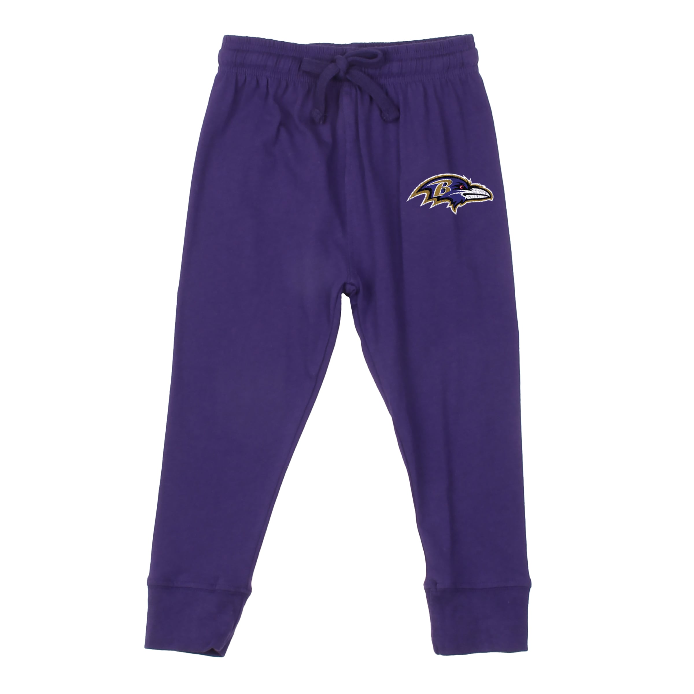Toddler Wes & Willy Heather Gray/Purple Baltimore Ravens Henley Hoodie Sweatpants Set