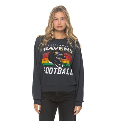Baltimore Ravens Aviator Nation Unisex Relaxed Tri-Blend Sweatshirt - Charcoal