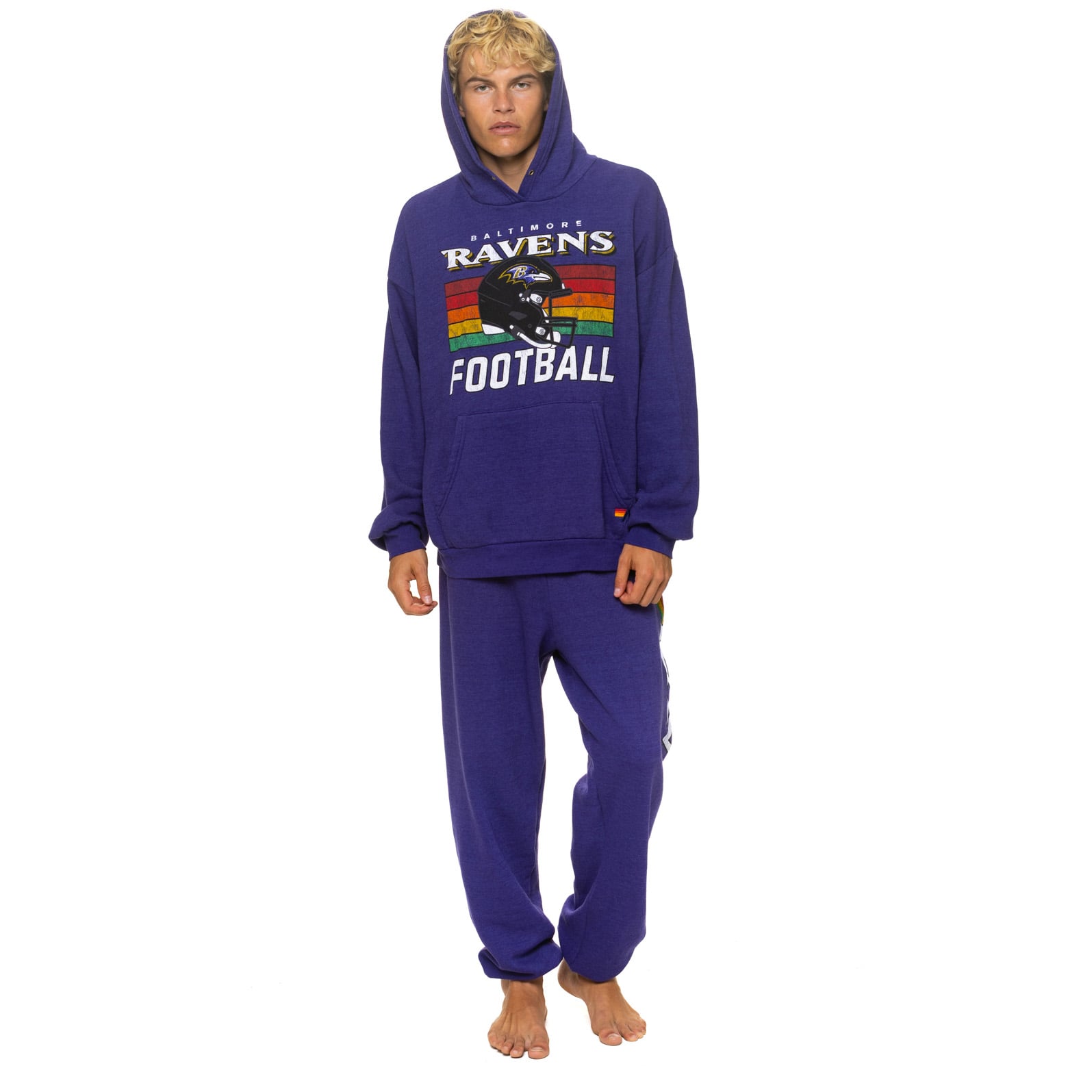Pantalon de survêtement unisexe Aviator Nation violet Baltimore Ravens en mélange trois matières