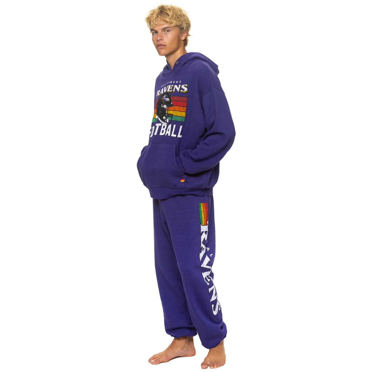 Pantalon de survêtement unisexe Aviator Nation violet Baltimore Ravens en mélange trois matières