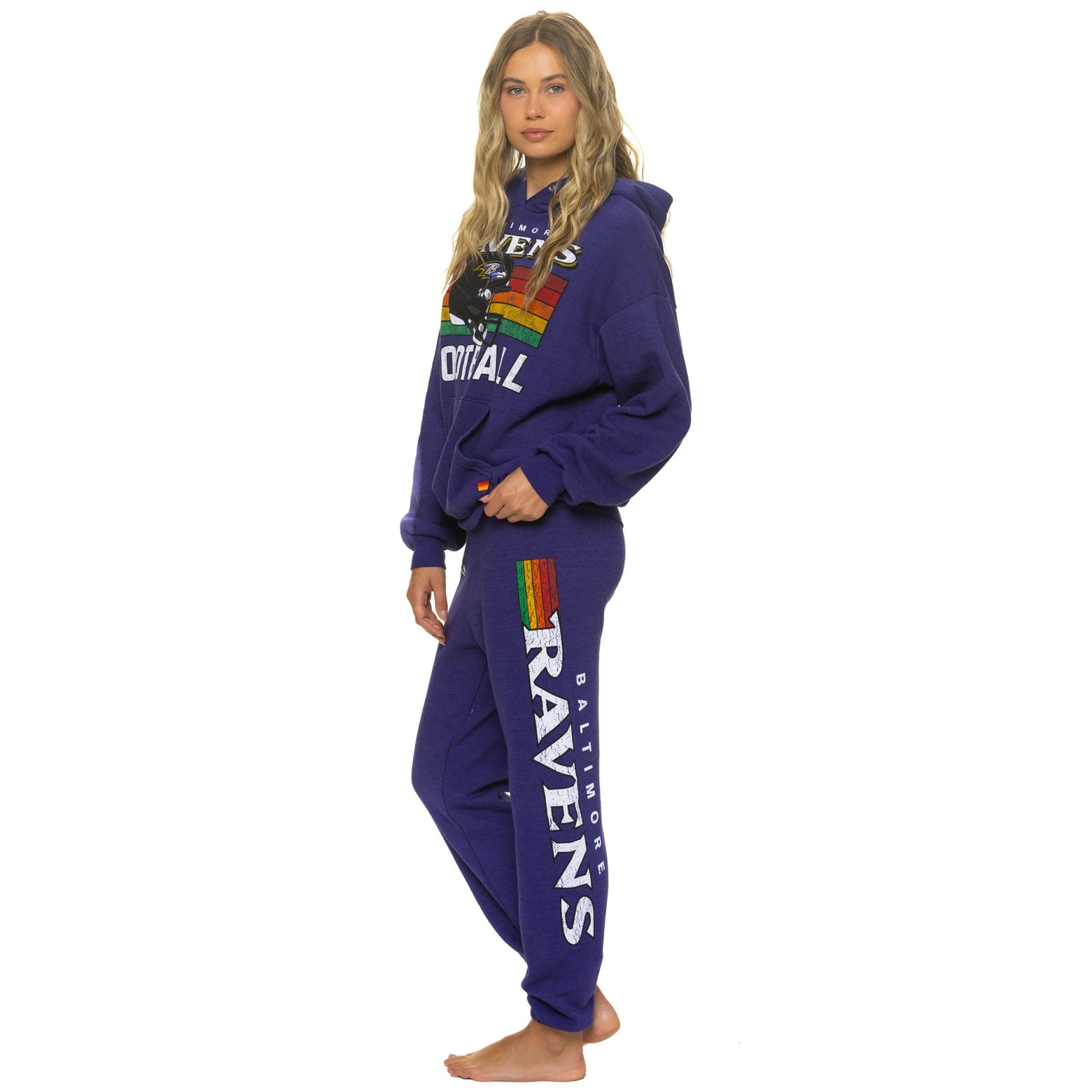 Pantalon de survêtement unisexe Aviator Nation violet Baltimore Ravens en mélange trois matières
