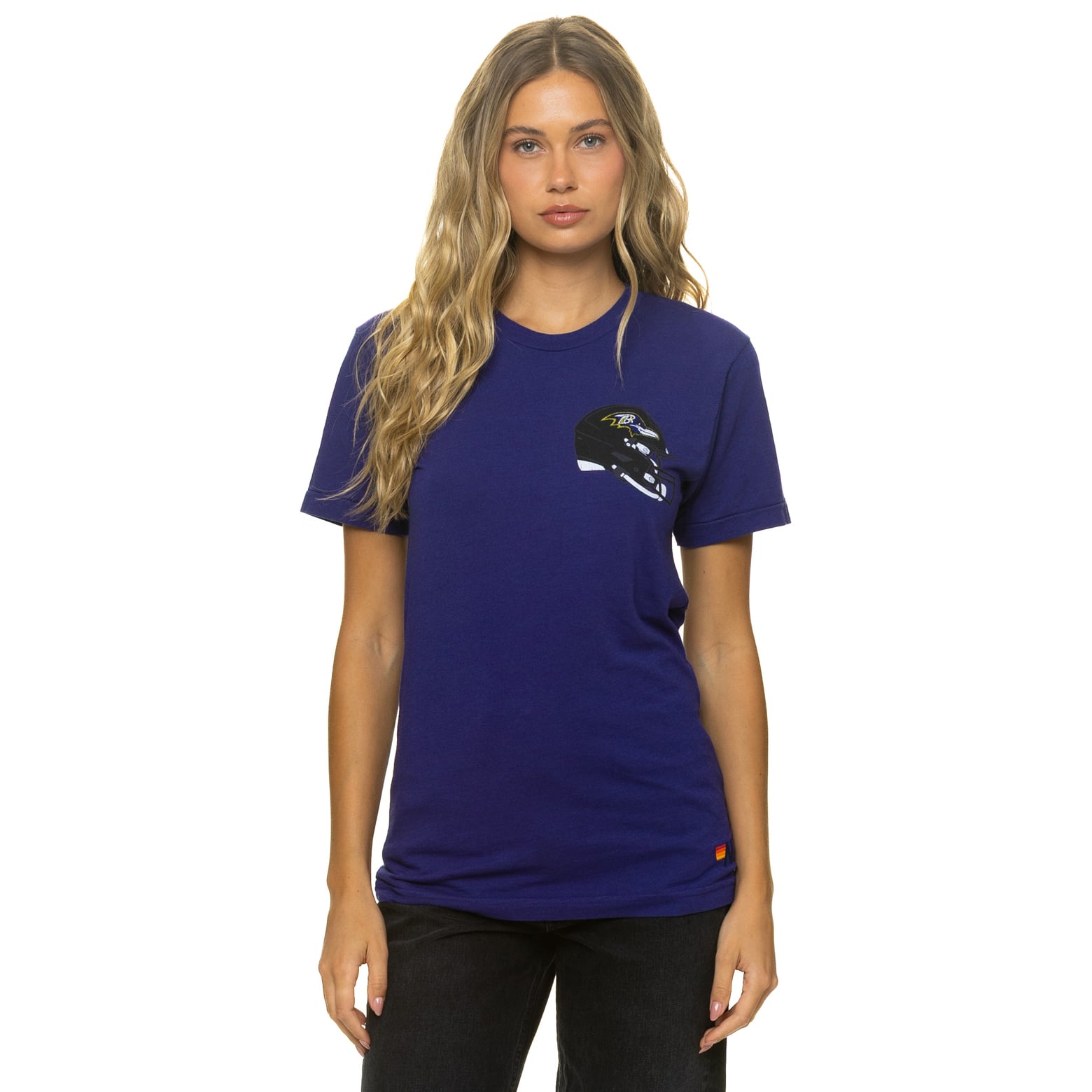 T-shirt unisexe Aviator Nation violet Baltimore Ravens en mélange de trois matières