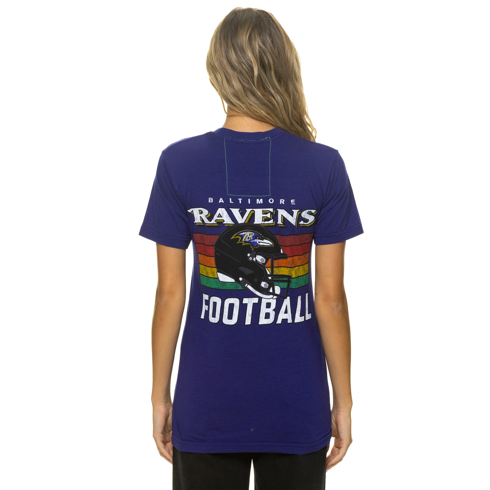 T-shirt unisexe Aviator Nation violet Baltimore Ravens en mélange de trois matières