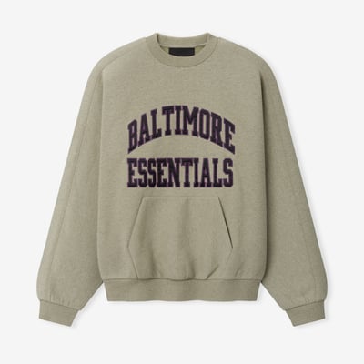 Baltimore Ravens Fear of God x NFL Unisex 90s Relaxed Sweatshirt - Heather Gray