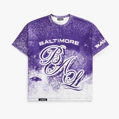 Baltimore Ravens Off Season Unisex Jumbo Print Graphic T-Shirt - Purple