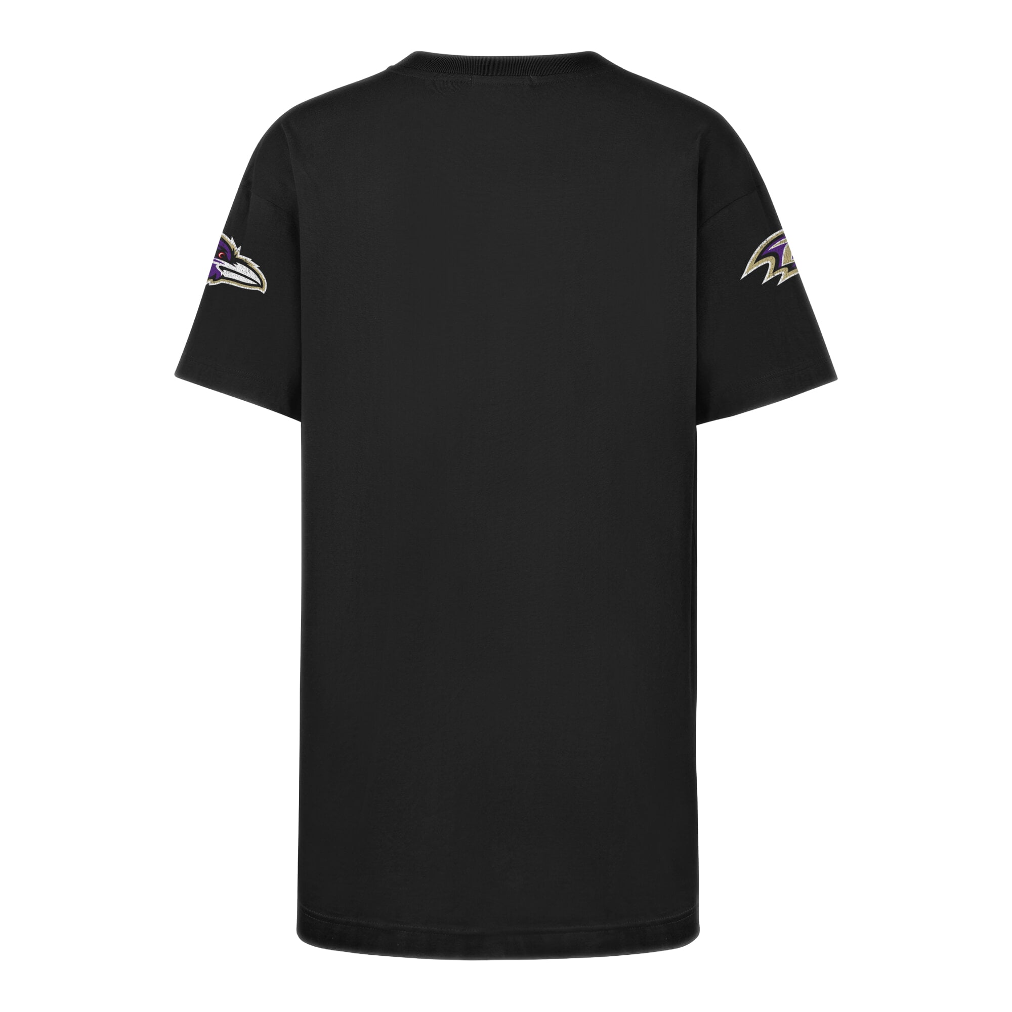 Women's '47 Black Baltimore Ravens Oversized Gemstone Swash T-Shirt Dress