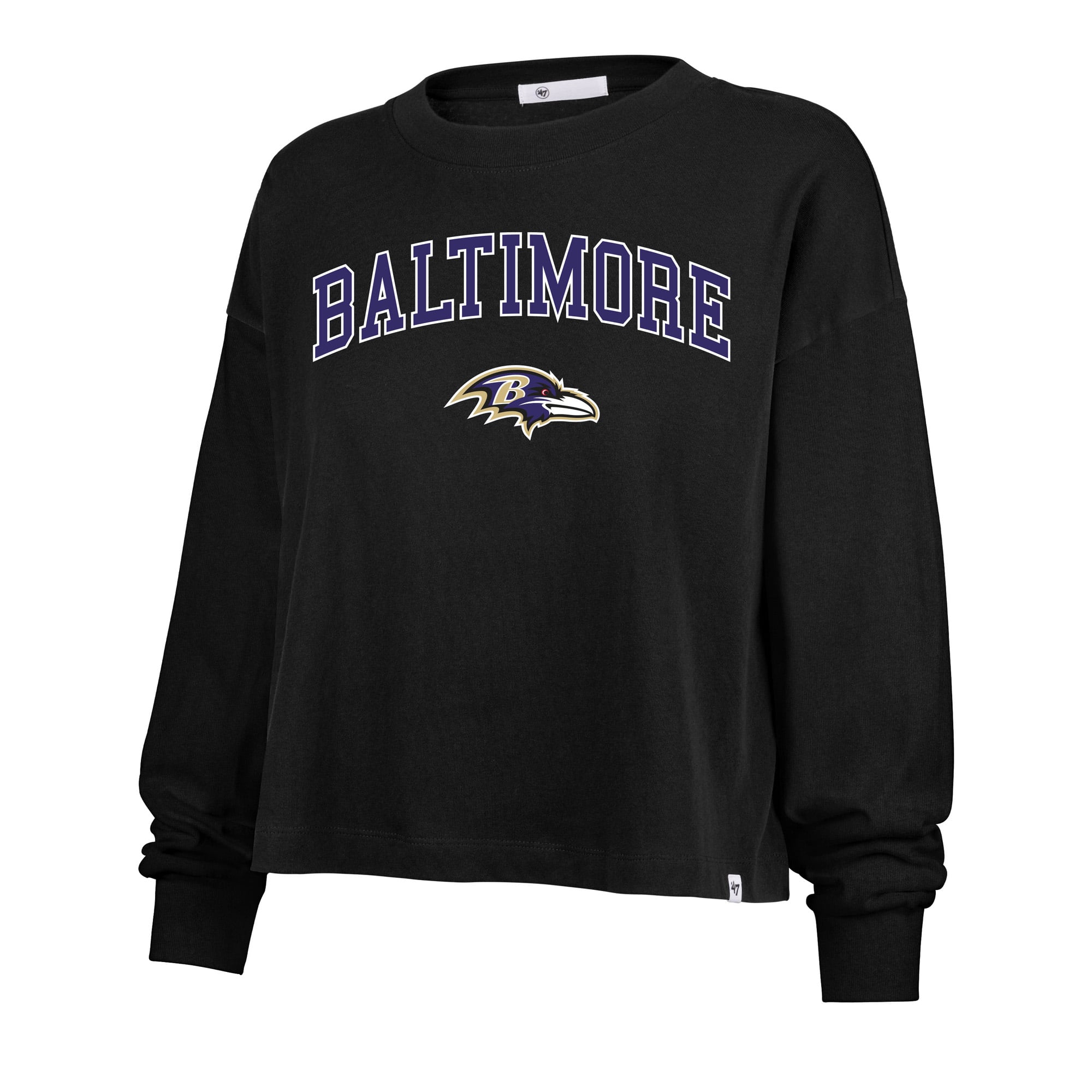 T-shirt de match Sydney Arch pour femme, taille plus, noir, Baltimore Ravens, n° 47