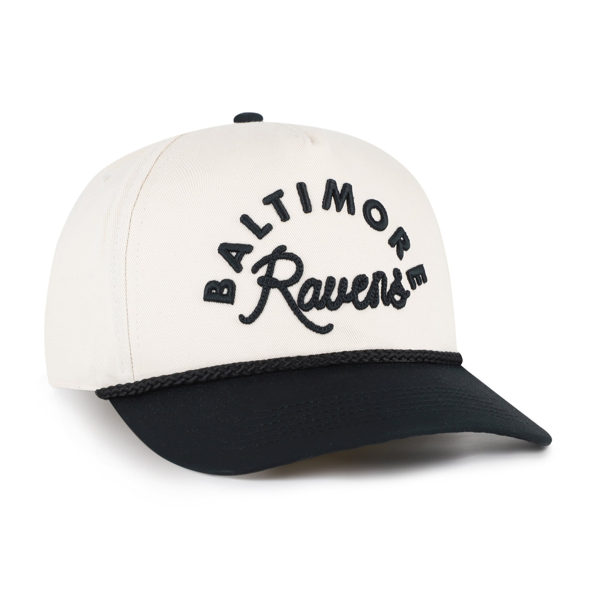 Women's '47 Natural Baltimore Ravens Rope Script Hitch Adjustable Hat