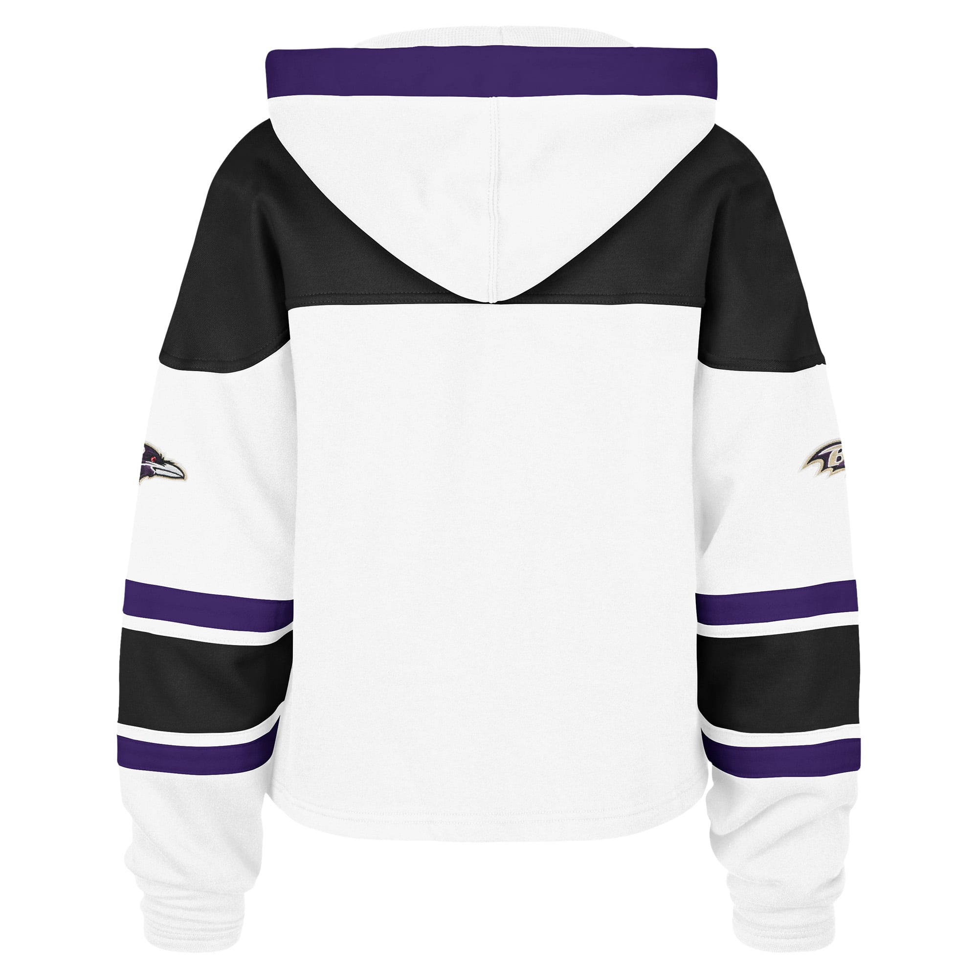 Sweat à capuche lacets Superior Lacer blanc Baltimore Ravens '47 pour femme