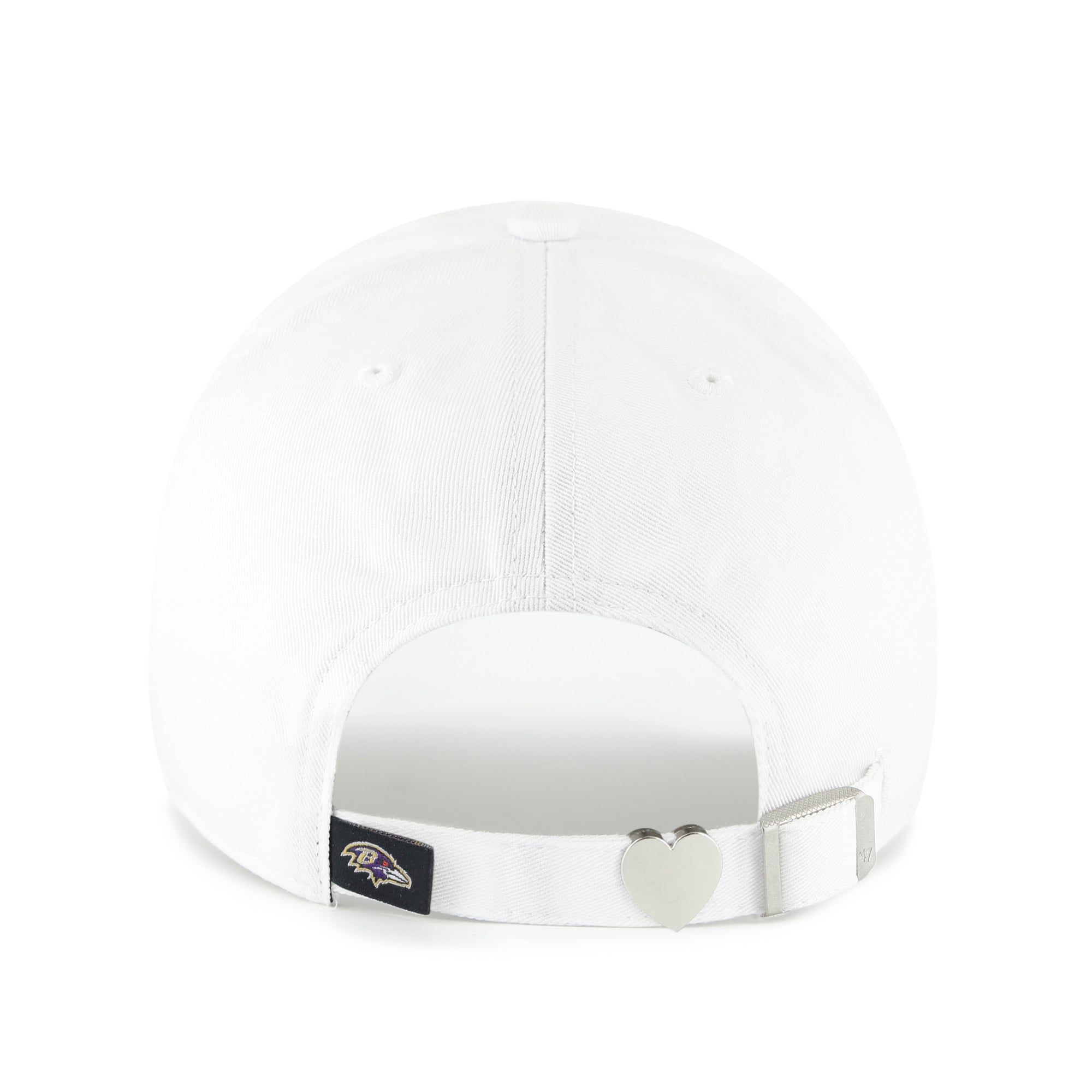 Women's '47 White Baltimore Ravens Trendy Script Clean Up Adjustable Hat