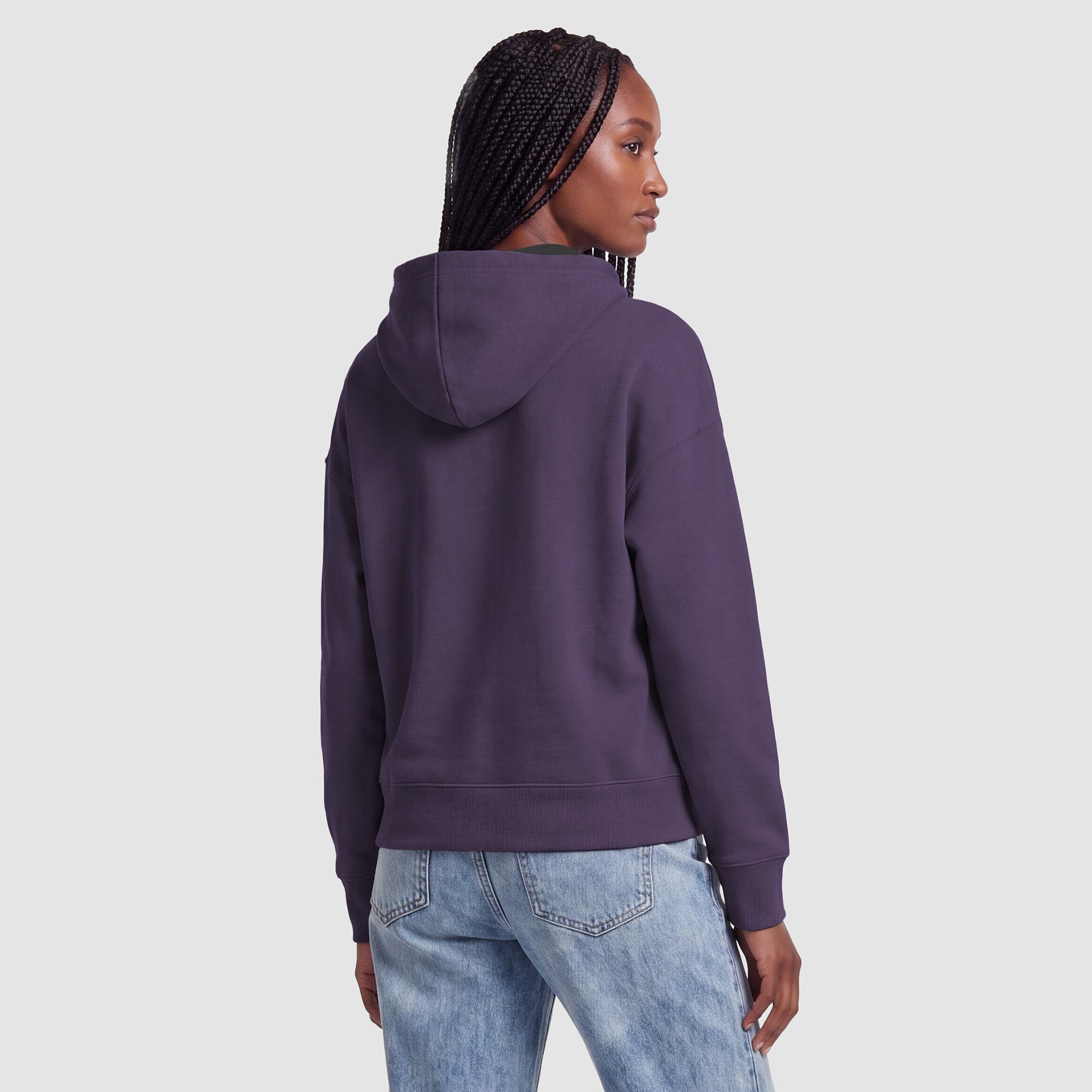 Sweat à capuche Champion violet/noir Baltimore Ravens pour femme avec doublure contrastée