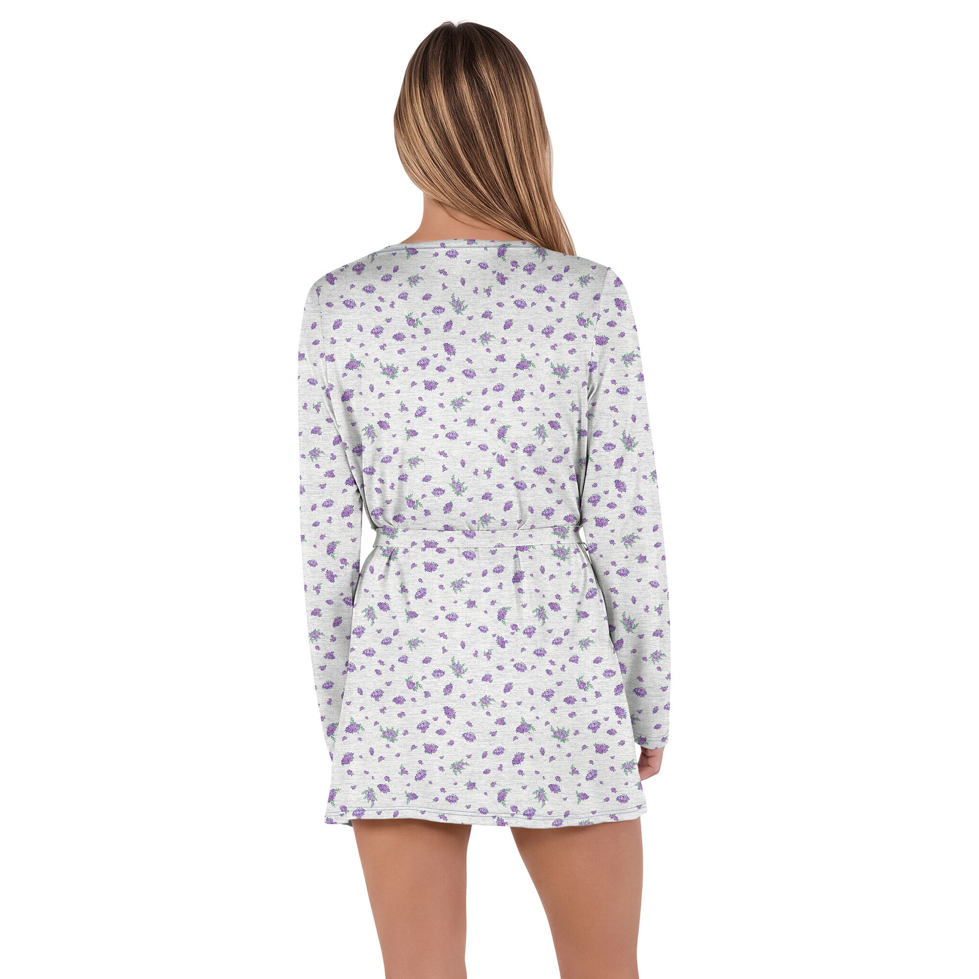 Ensemble de nuit en maille Cora Hacci des Ravens Baltimore, gris chiné/violet, Concepts Sport, pour femme