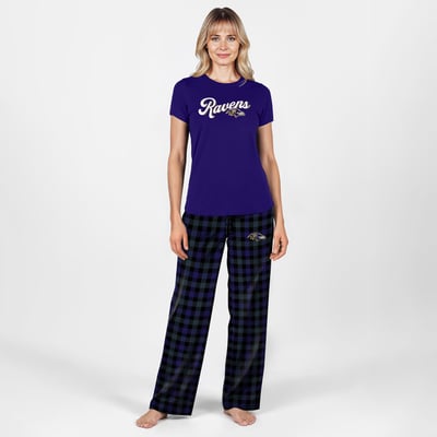  Baltimore Ravens Concepts Sport Women's Highland Sleep Set - Purple